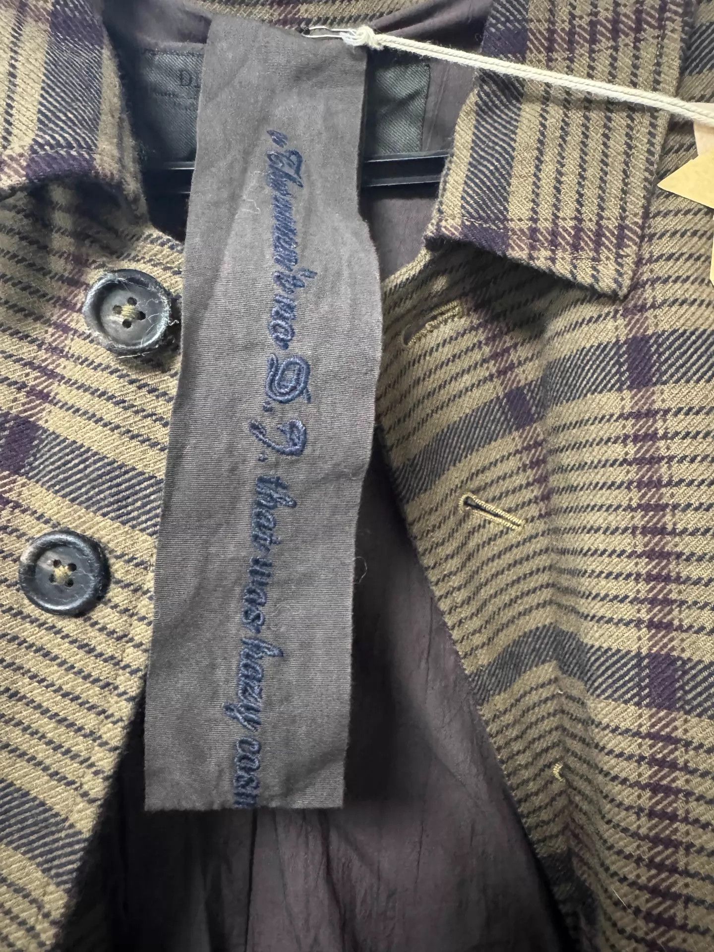 Other decoster man vintage cotton-wool plaid overcoat 46 NWT Size US S / EU 44-46 / 1 - 5 Thumbnail
