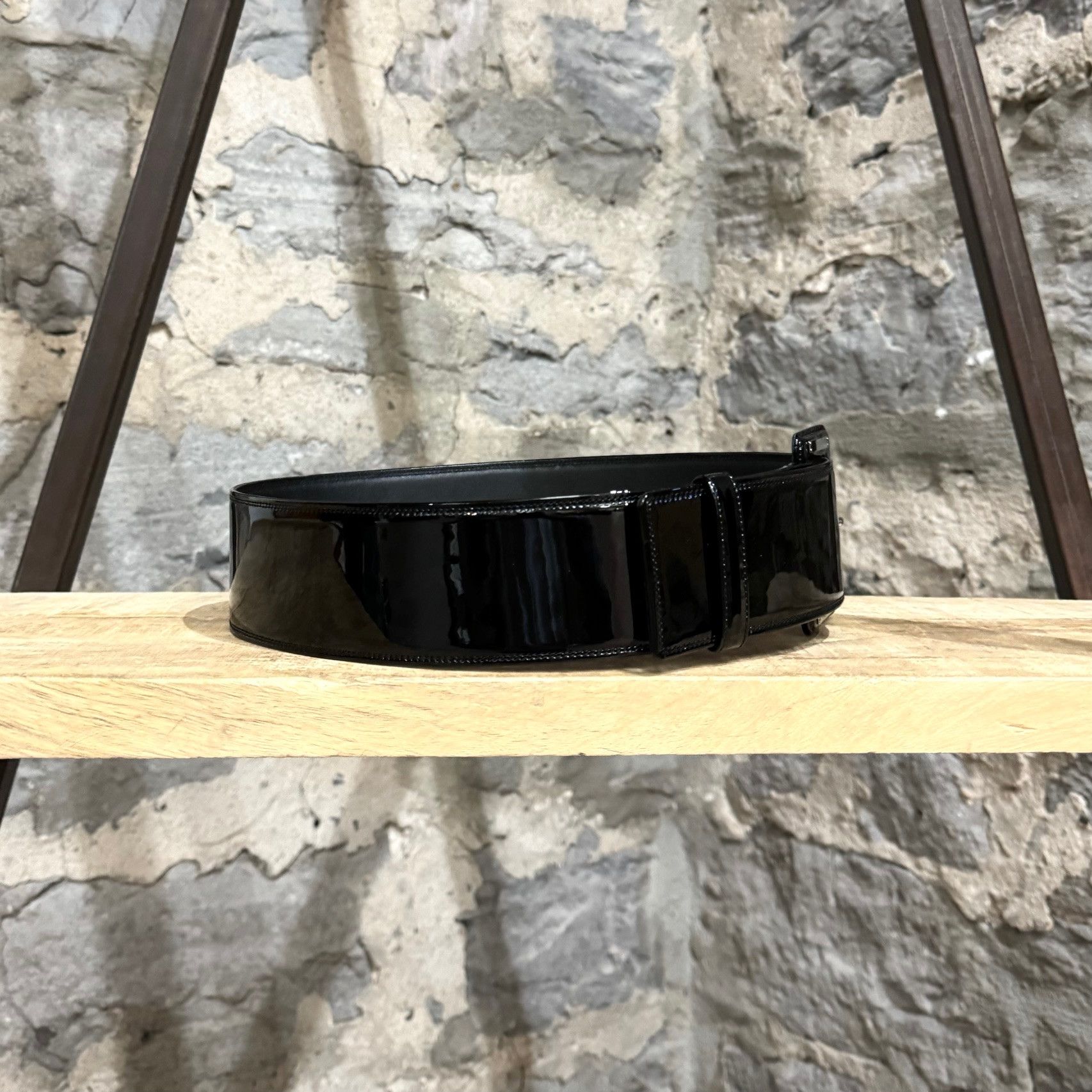 Chanel Chanel FW 2007 Black Patent Leather Wide Belt Size ONE SIZE - 7 Thumbnail