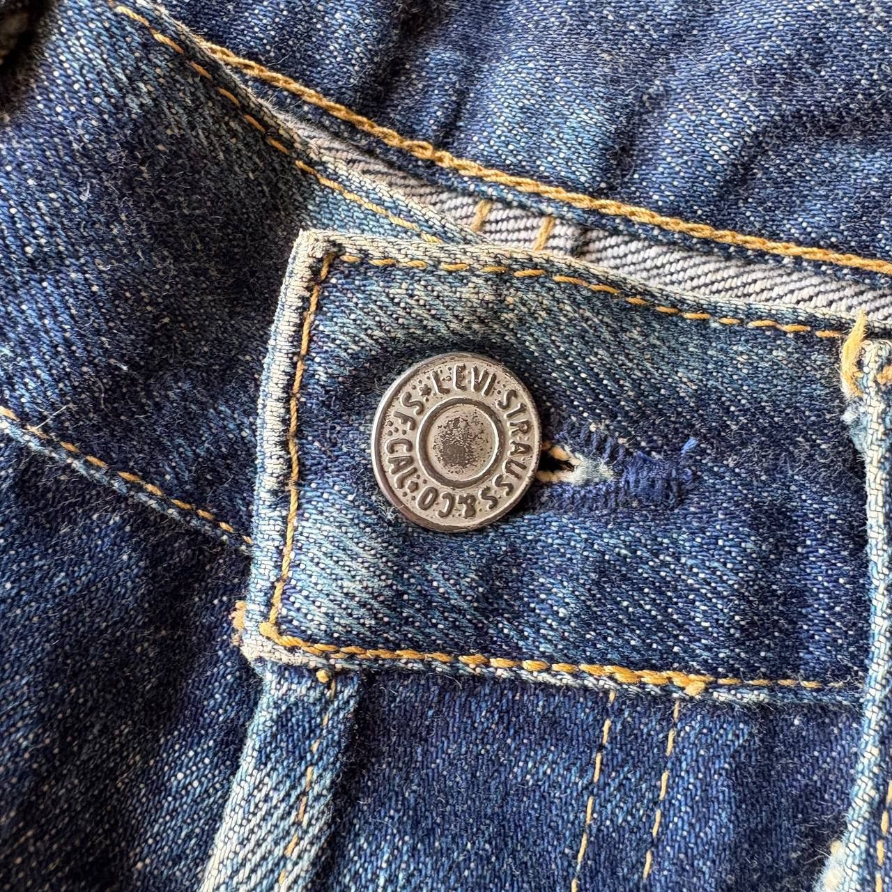 Levi's Vintage Clothing Levi’s 503B Big E Selvedge Distress Vintage Dark Blue Pants Size US 29 - 8 Thumbnail