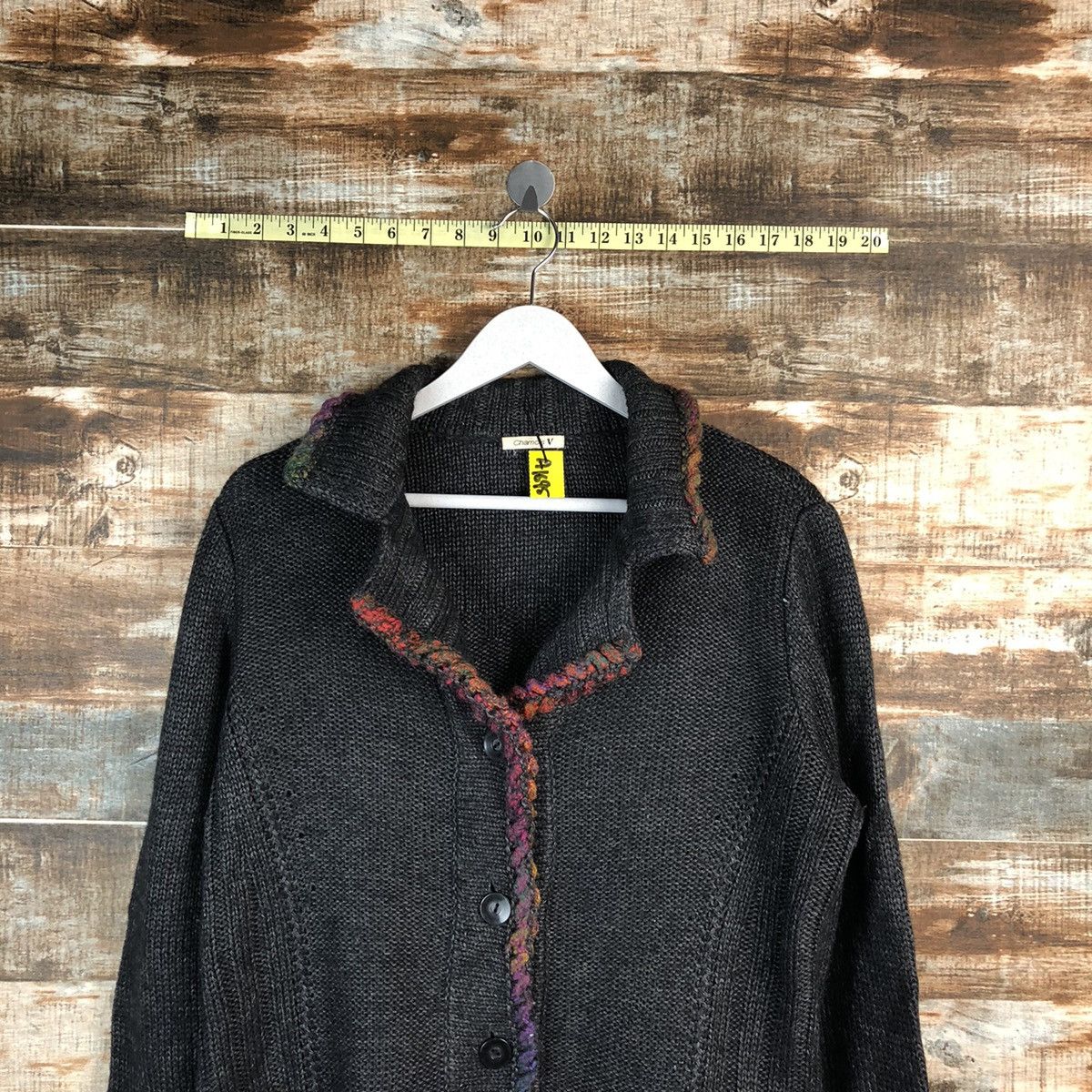 Homespun Knitwear Chaminos V vintage Black Cardigan Knitwear #A1695 Size US M / EU 48-50 / 2 - 2 Thumbnail