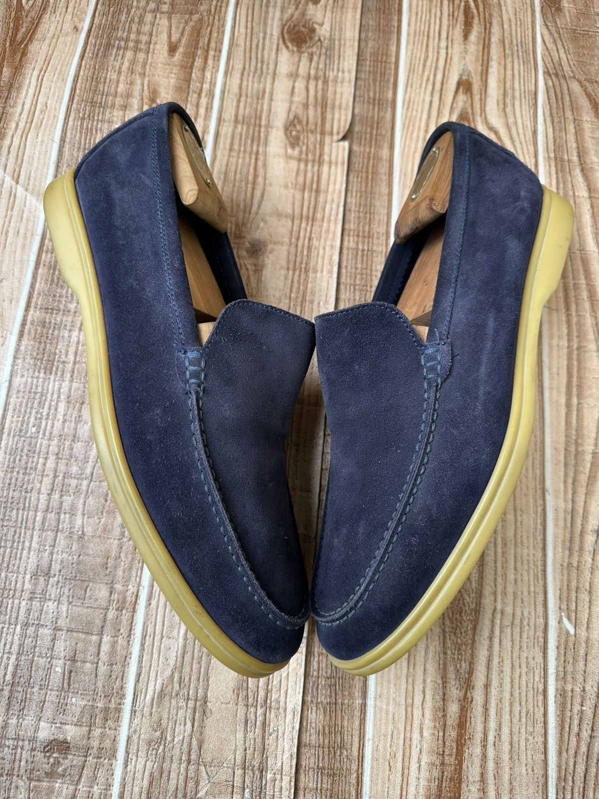 Loro Piana Loro Piana Summer Walk Blue Suede Loafer Flats Size US 11 / EU 44 - 6 Thumbnail