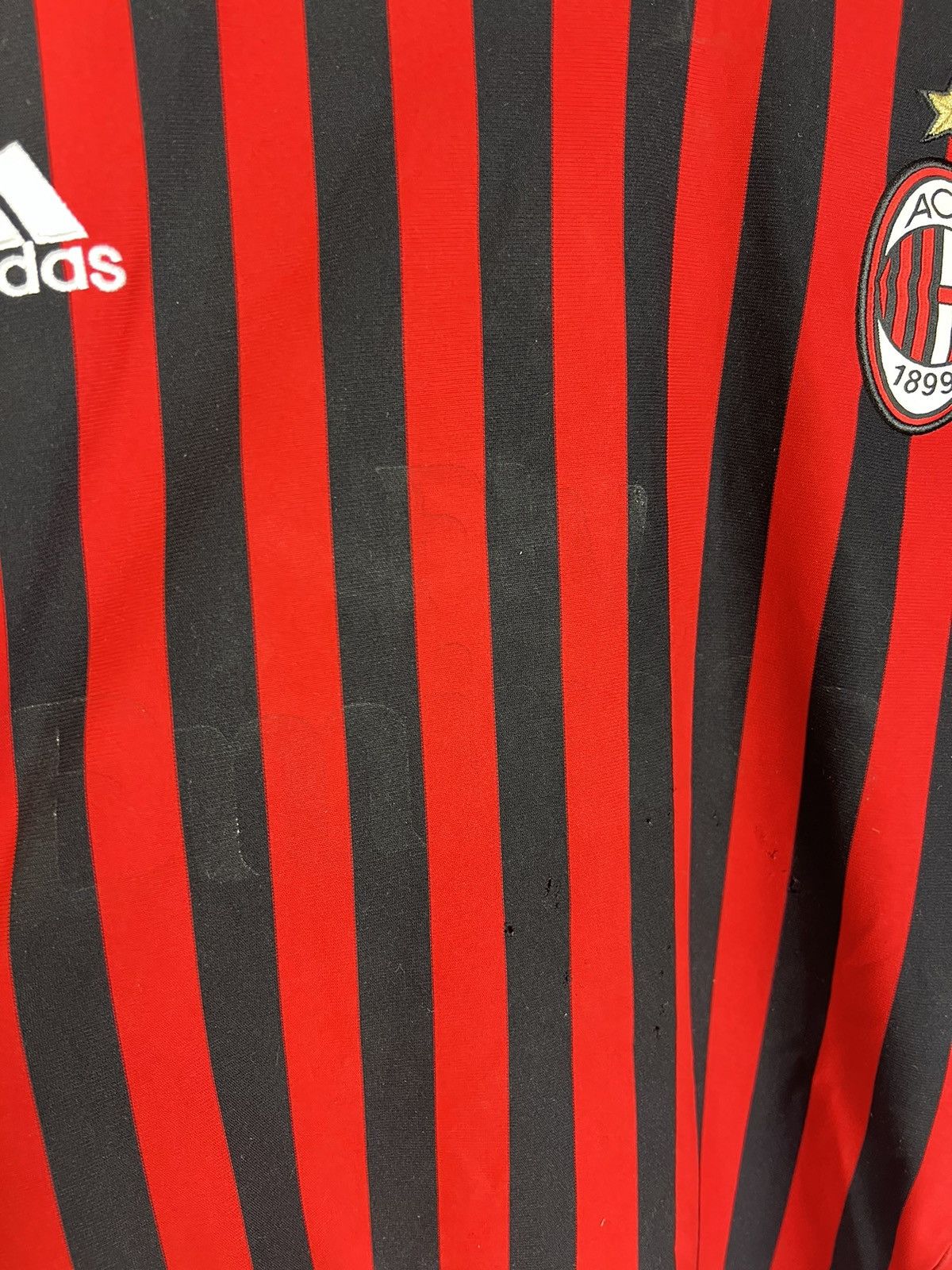 Adidas Vintage AC Milan Adidas Distressed Soccer Jersey Shirt Size US L / EU 52-54 / 3 - 8 Thumbnail