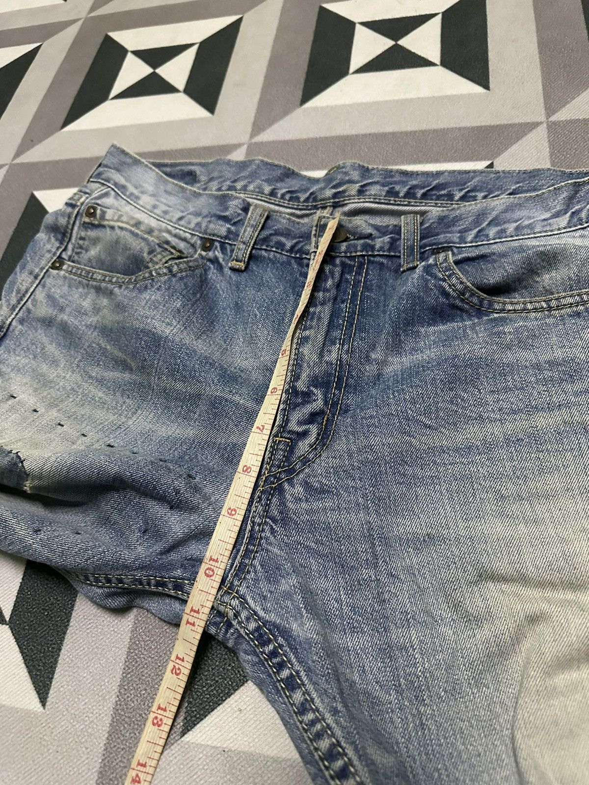 Blue Blue Japan H.R market blue blue sashiko boro blue denim jeans Size US 32 / EU 48 - 15 Thumbnail