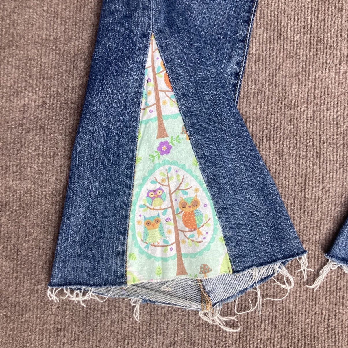 Lucky Brand Vtg Y2k Lucky Brand Easy Rider Owl Gusset Flare Jean 29 USA Size 29" - 3 Thumbnail