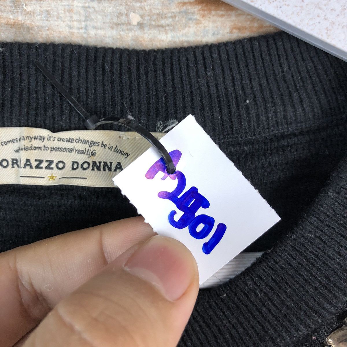 Homespun Knitwear × Japanese Brand Torrazo Donna Black vintage Knitwear #A2501 Size S / US 4 / IT 40 - 12 Thumbnail
