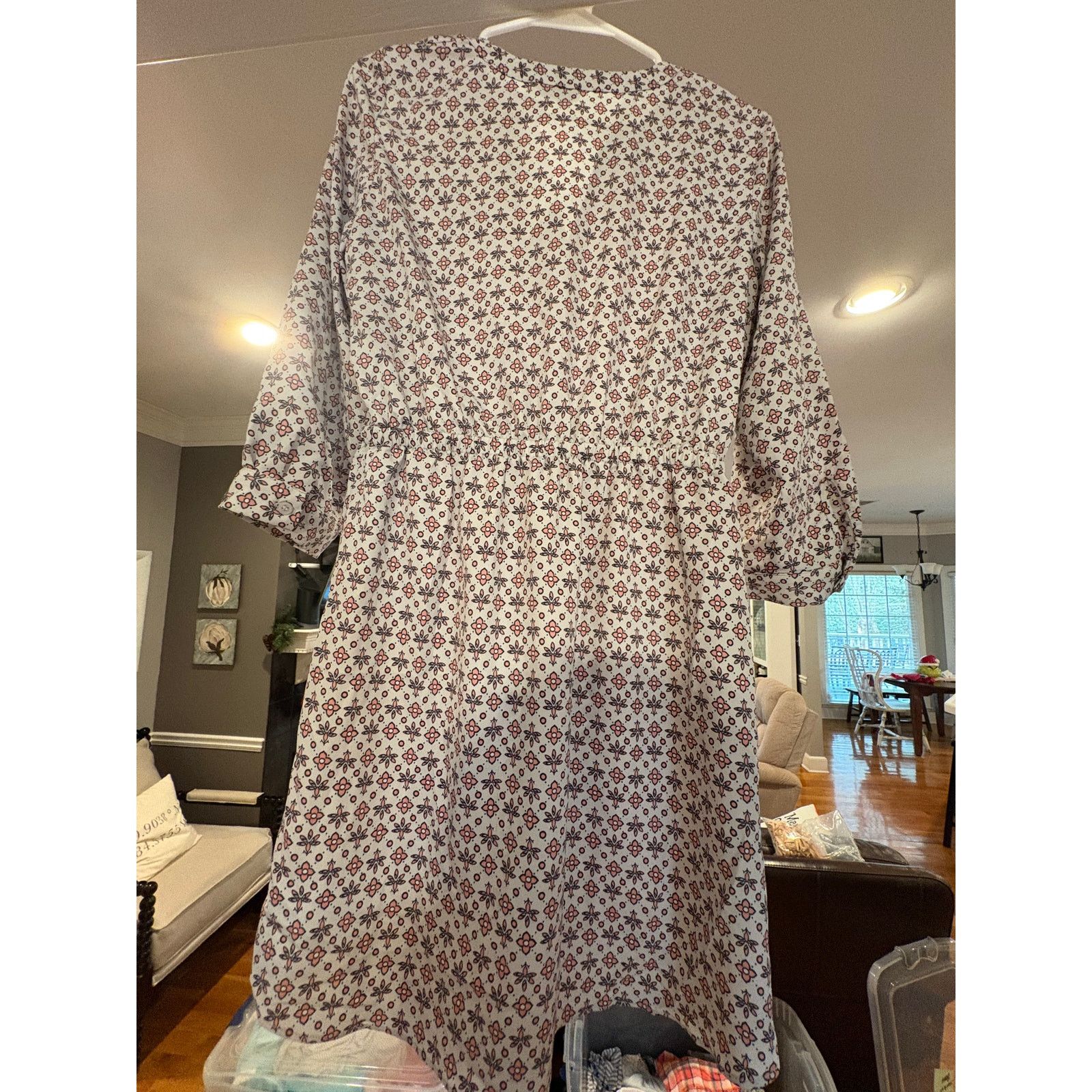 Loft LOFT Outlet Floral Dress Size Small Pink Blue 3/4 Sleeve Size S / US 4 / IT 40 - 4 Thumbnail