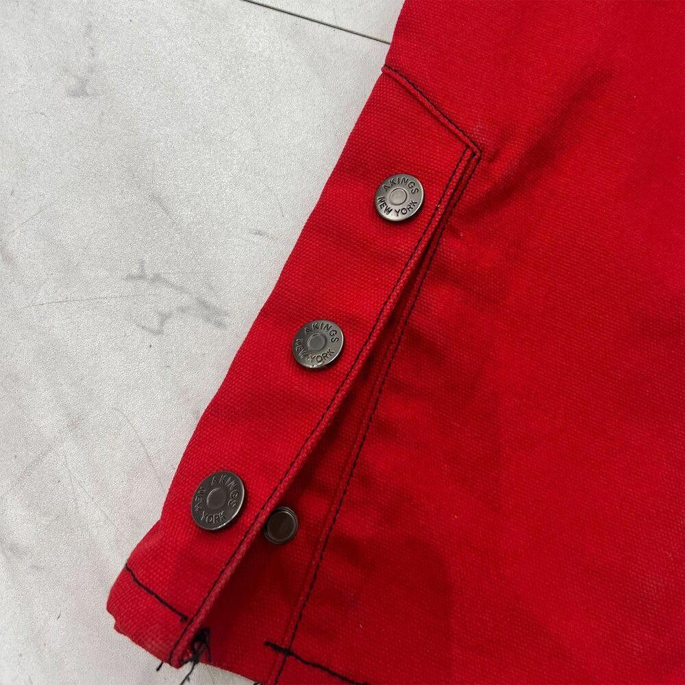 Designer AKINGS Kyle Snap Cargo Pants (Red - Size 36) Size US 36 / EU 52 - 5 Thumbnail