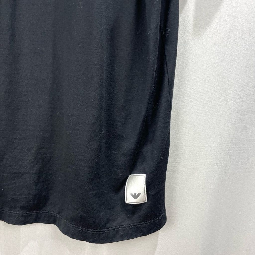 Emporio Armani Emporio Armani Black Lyocell Blend Zip Collar Polo Size XL Size US XL / EU 56 / 4 - 7 Thumbnail