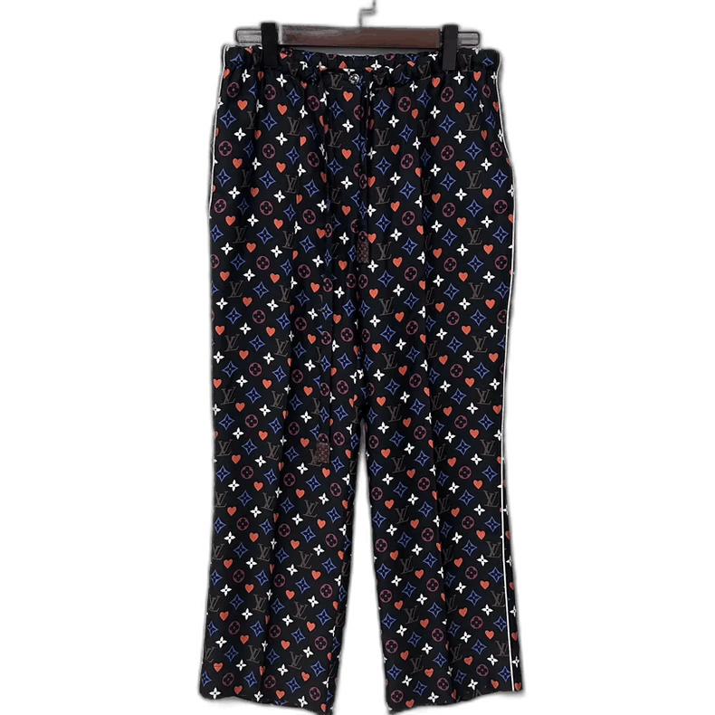 Louis Vuitton Louis Vuitton Logo Print Silk Wide-Leg Pants Size 40" / US 18 - 1 Thumbnail