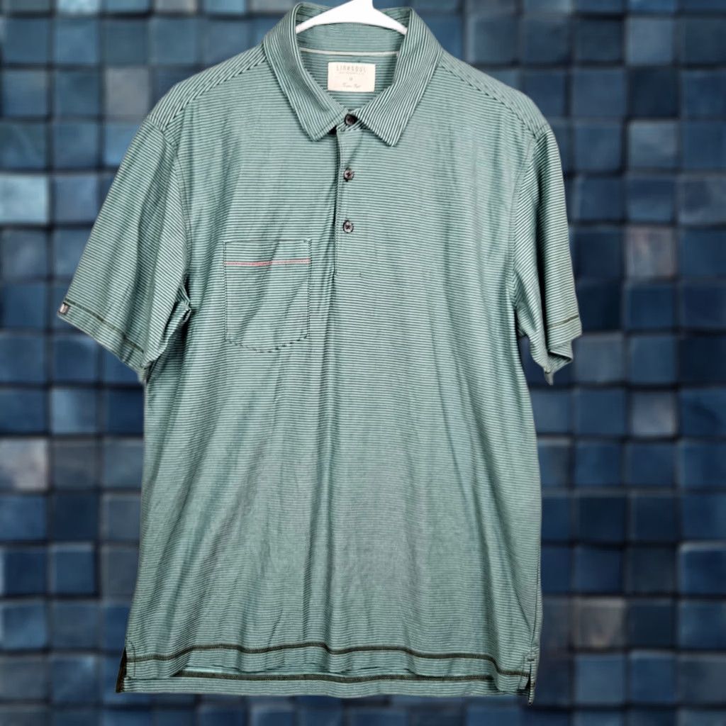 Vintage Linksoul Tempus Fugit Golf Polo Shirt White Striped Size M Men Polo Size US M / EU 48-50 / 2 - 1 Thumbnail