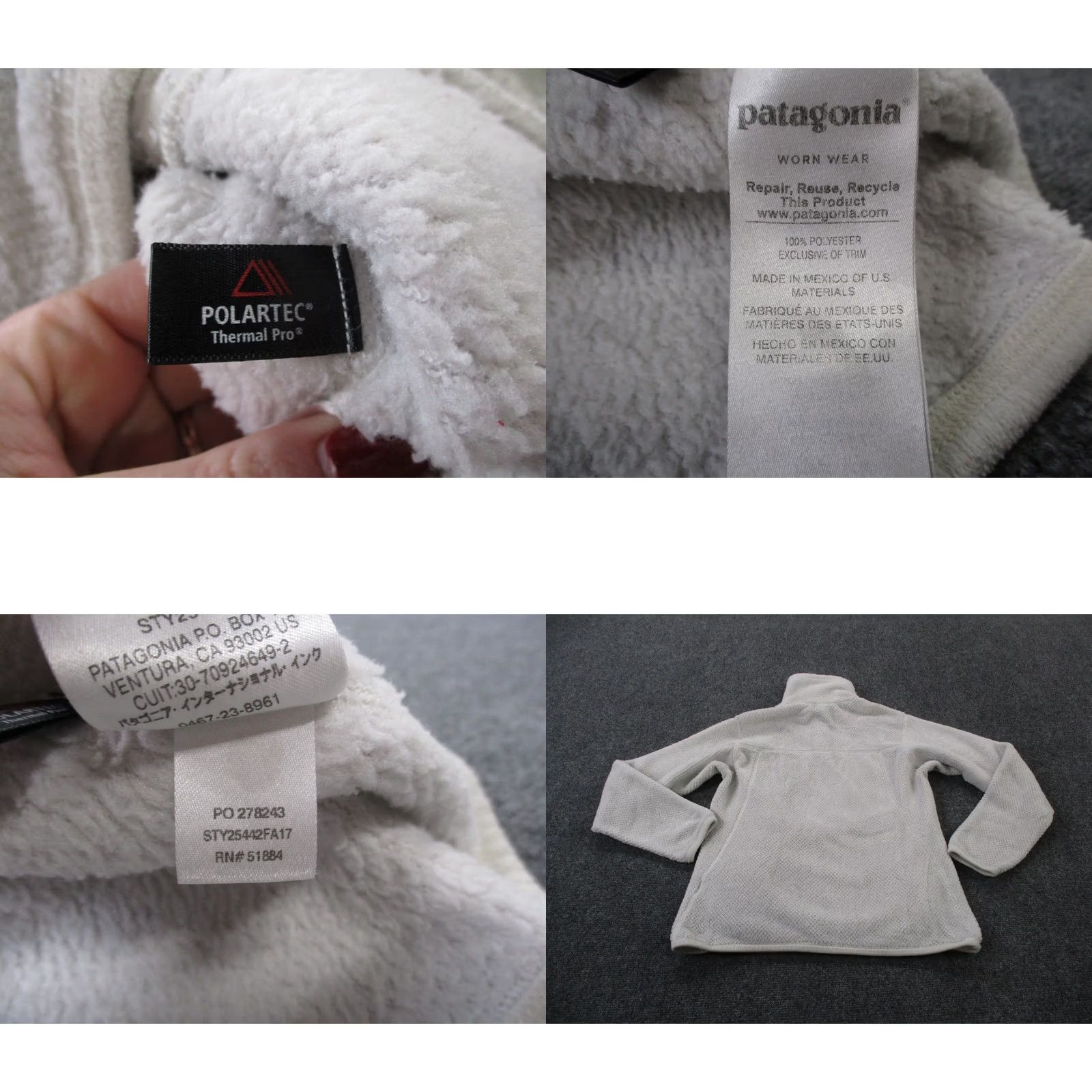 Patagonia Patagonia Jacket Women S Snap Fleece Wool Outdoor Casual Light White Small Size S / US 4 / IT 40 - 8 Thumbnail