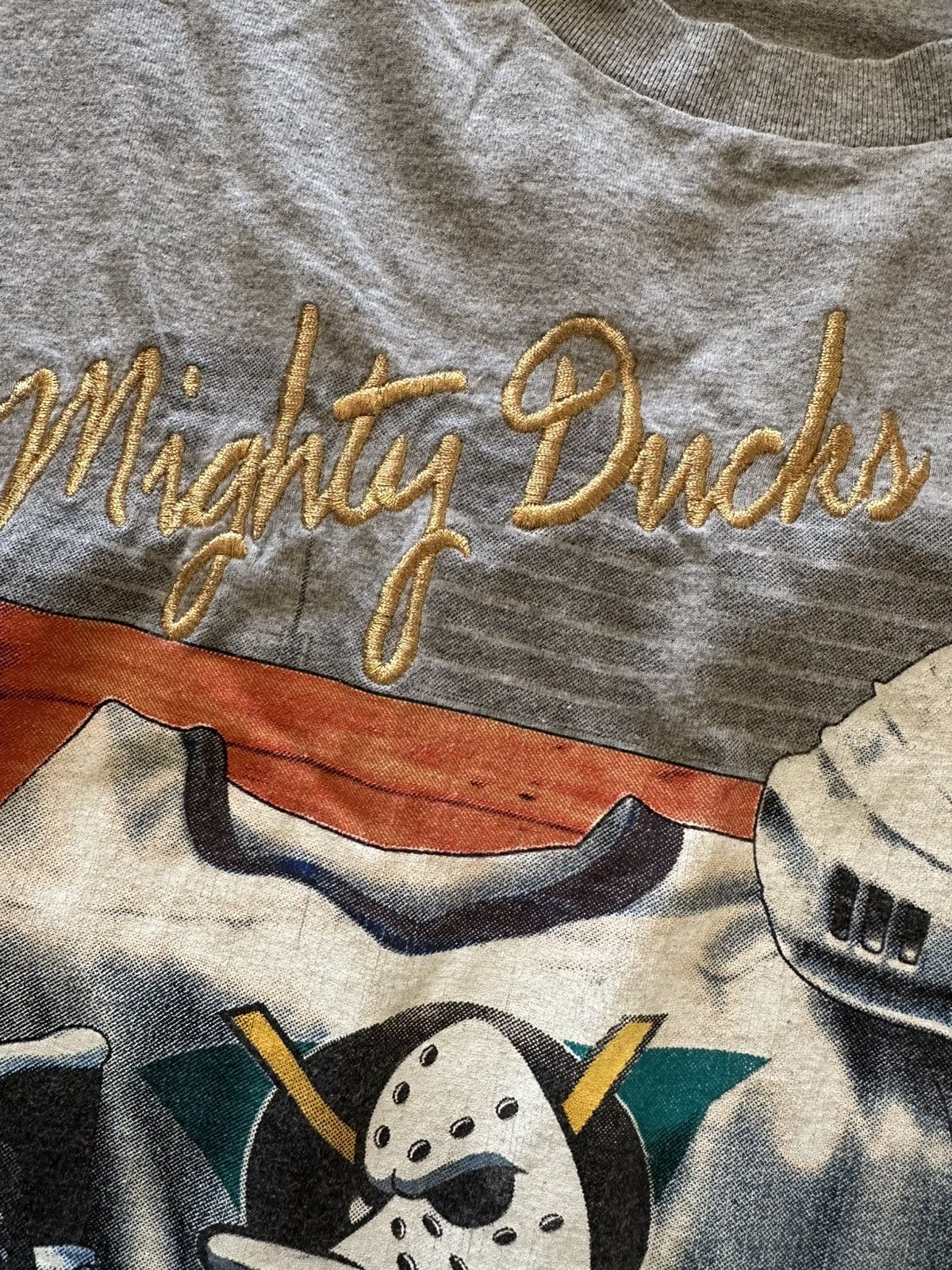 NHL × Nutmeg × Vintage Vintage 90s Nutmeg Disney Mighty Ducks NHL Hockey Tee 1995 Size US L / EU 52-54 / 3 - 3 Thumbnail