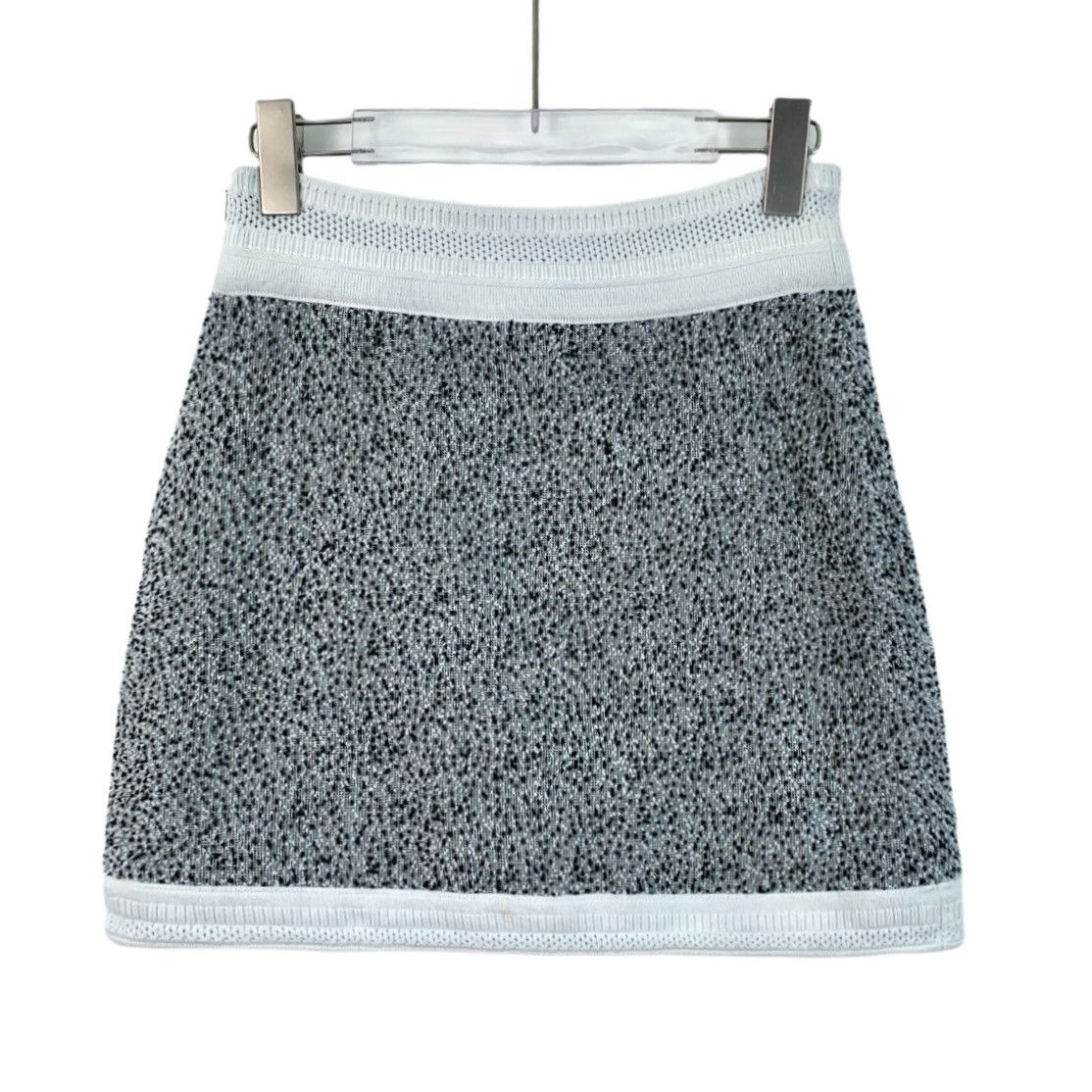 Chanel Chanel Grey Interwoven Double C Mini Skirt K26WX Size 25" / US 0 / IT 36 - 2 Thumbnail
