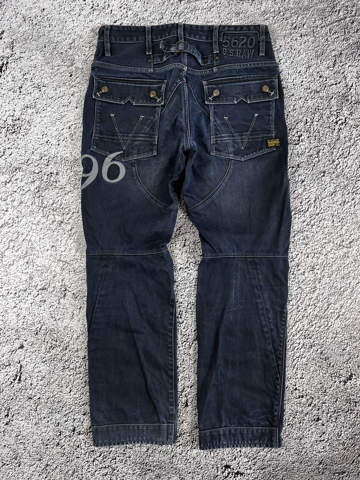 G-Star × Vintage Vintage Y2K G Star Motor 5620 3D Tapered Embro jeans 34 Size US 34 / EU 50 - 1 Thumbnail