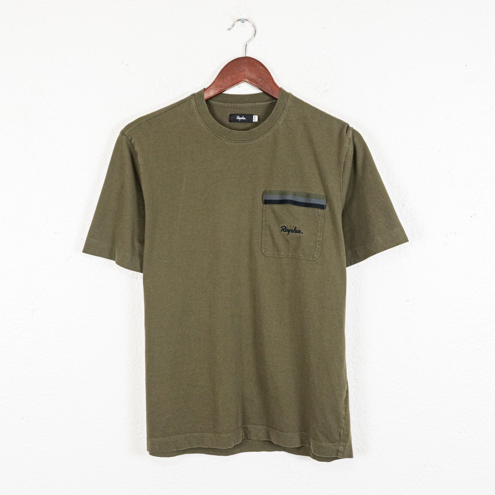 Rapha Rapha Cycling Logo Pocket T-Shirt in Olive Green Size Medium Size US M / EU 48-50 / 2 - 1 Thumbnail