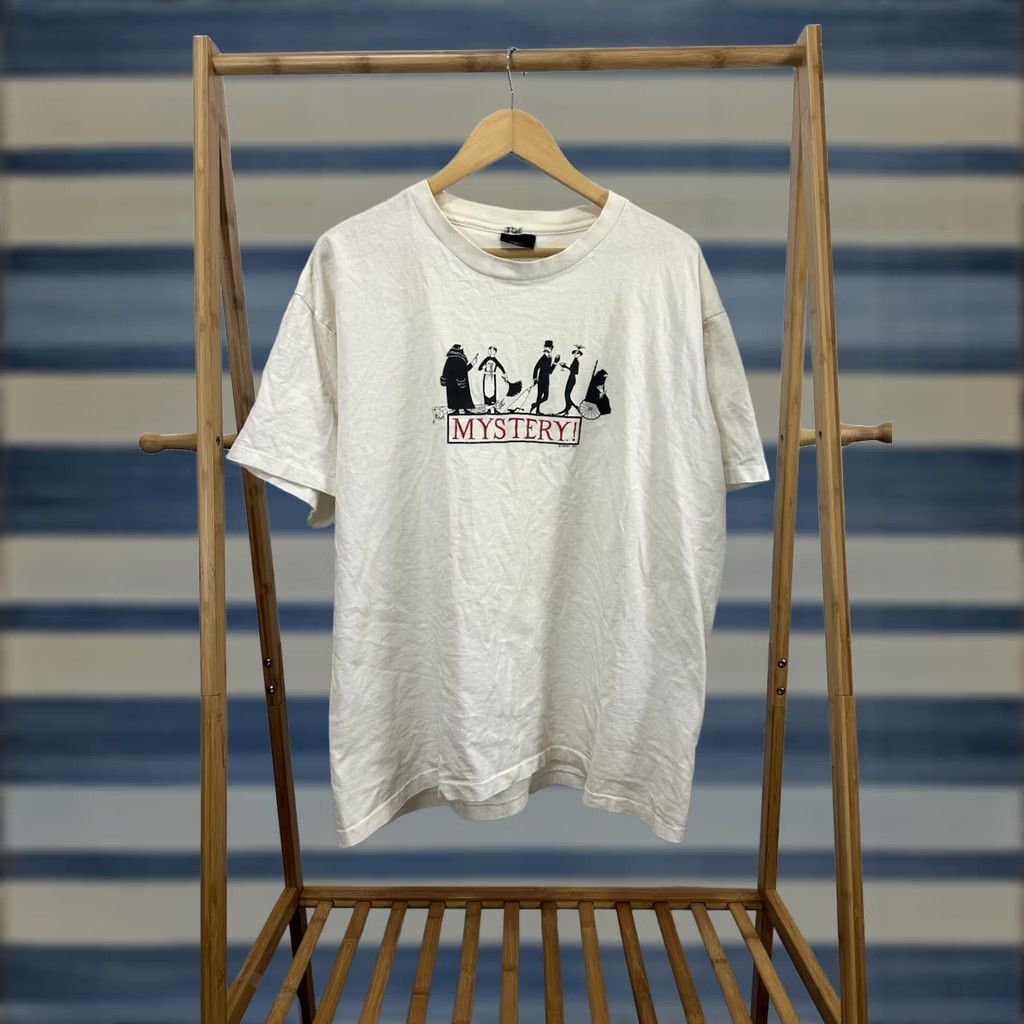 Vintage VINTAGE 90s Edward Gorey TV Show PBS Cartoon Promo T-Shirt XL Mens White Size US XL / EU 56 / 4 - 1 Thumbnail