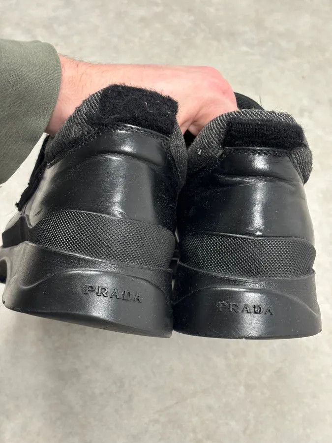 Prada 2000s Prada Black Loafer Velcro Leather Boots Size US 9.5 / EU 42-43 - 8 Thumbnail