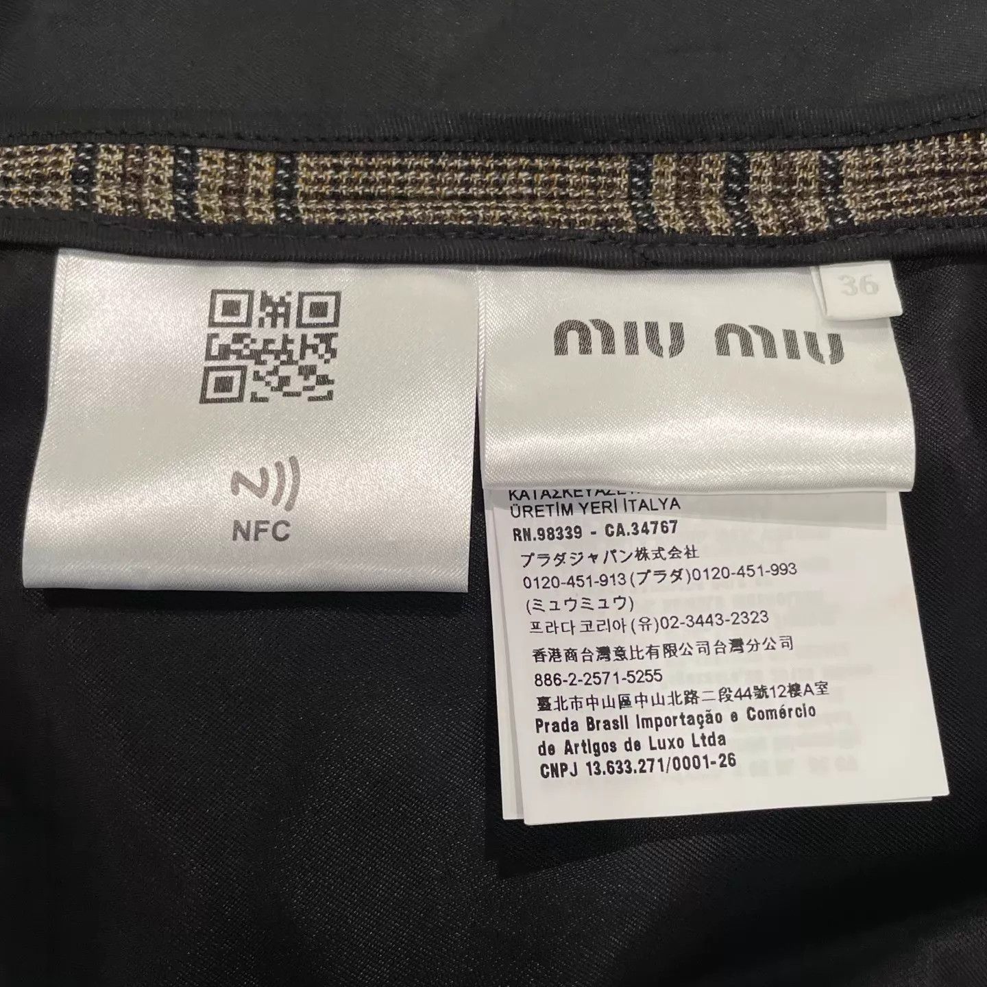 Miu Miu MIU MIU vintage brown check sweet & cool jacket Size XS / US 0-2 / IT 36-38 - 6 Thumbnail