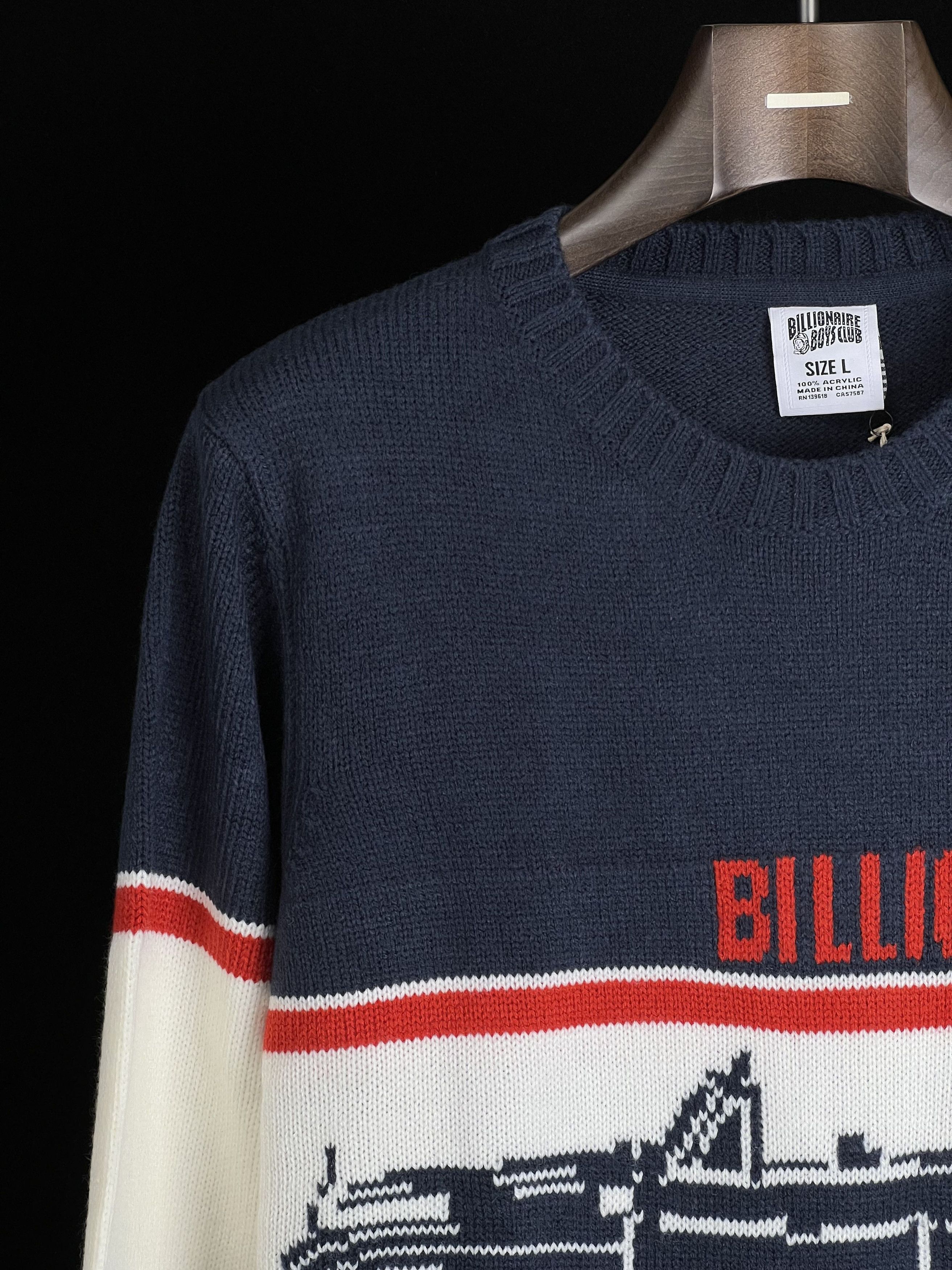 Billionaire Boys Club Brand New Vintage Car Sweater Navy Size L Size US L / EU 52-54 / 3 - 5 Thumbnail