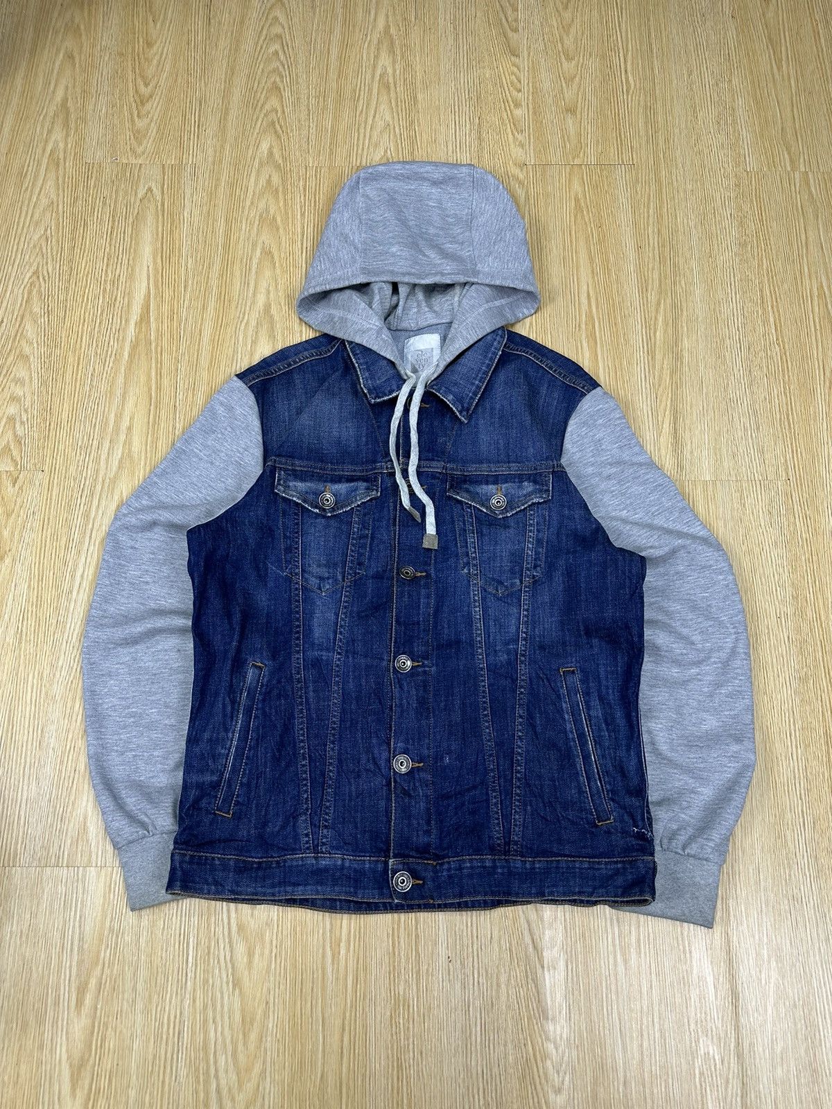 Eleventy Eleventy Denim Hoodie Made In Italy Jacket Z210 Size US L / EU 52-54 / 3 - 2 Thumbnail