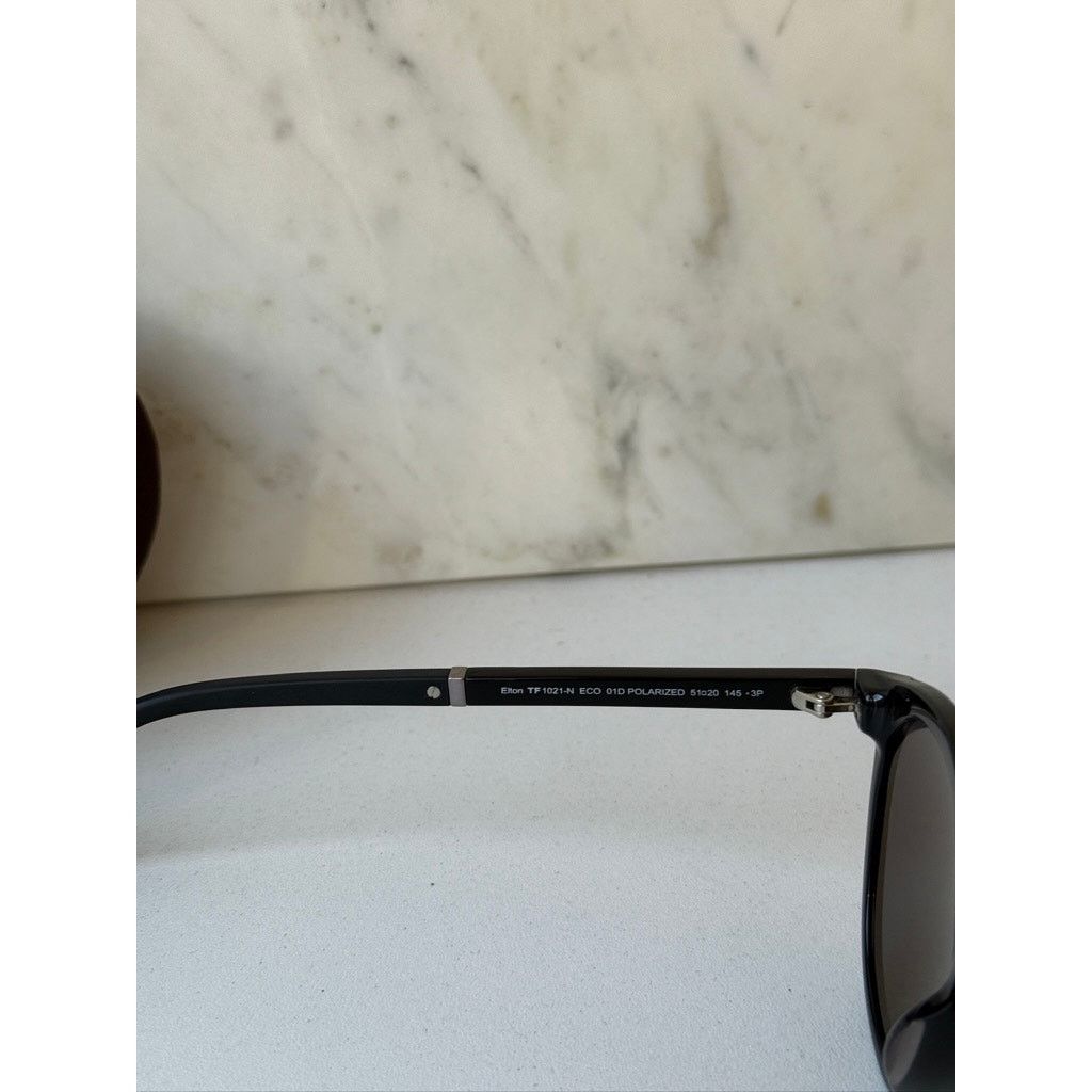 Tom Ford NEW Tom Ford FT1021-N Elton Round Sunglasses Black Polarized Size ONE SIZE - 7 Thumbnail