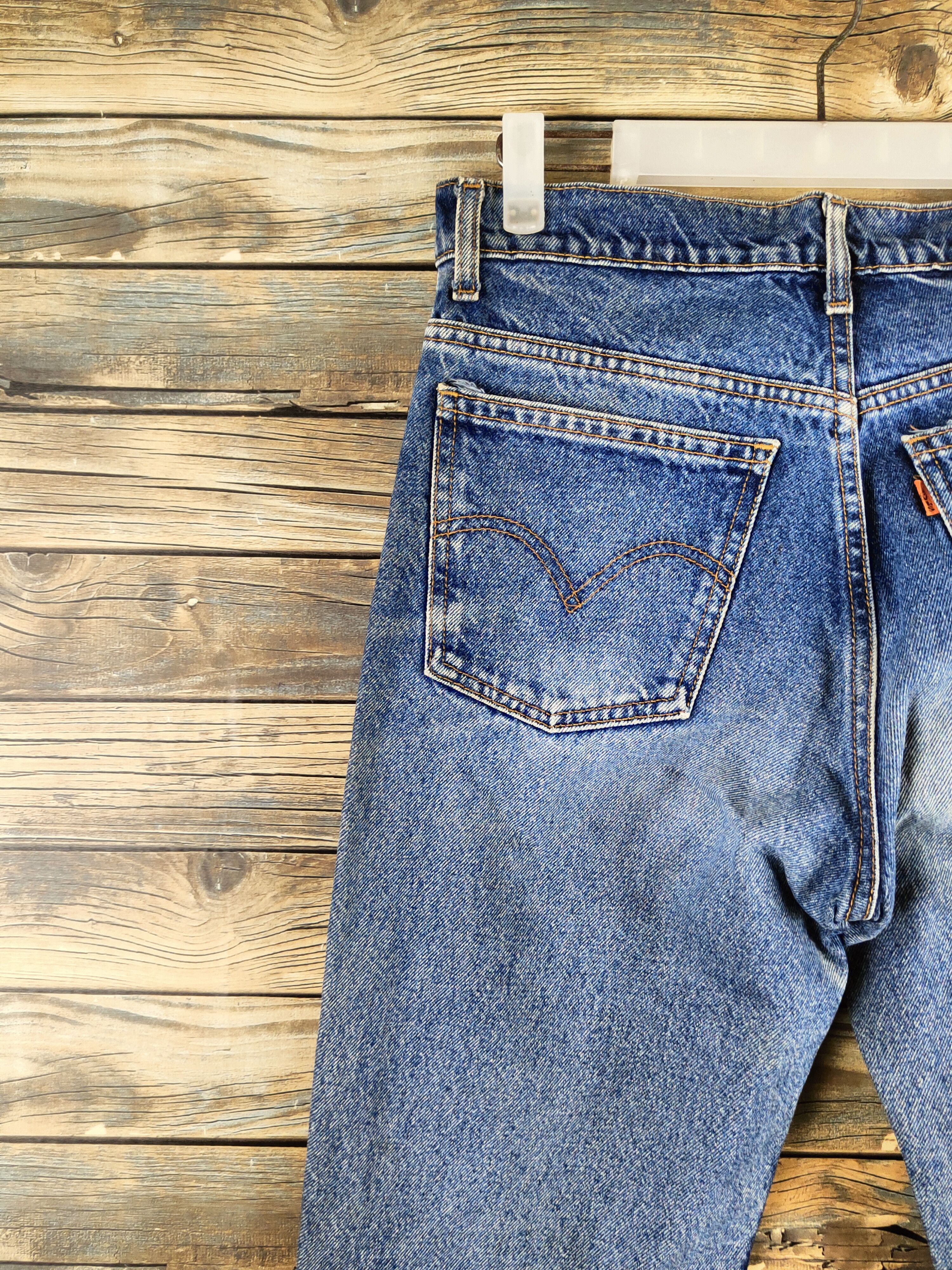 Levi's Levi's Blue Orange tab Distressed Ripped Jeans #S2838 Size US 29 - 8 Thumbnail