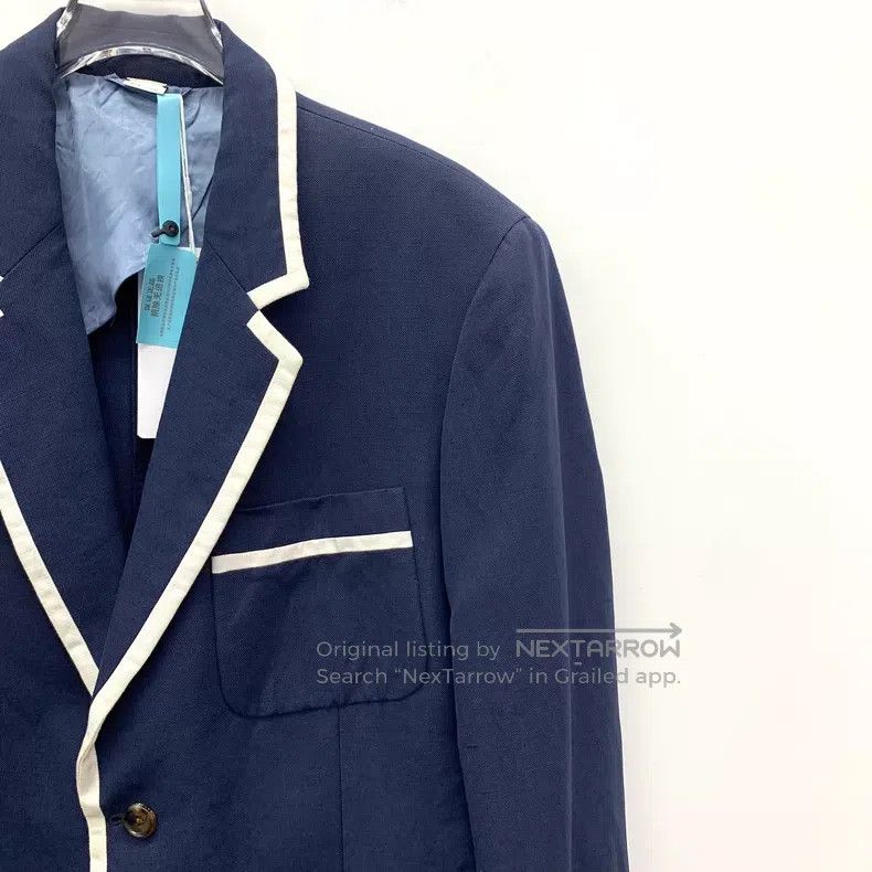 Gucci Gucci Dark blue trim cotton lapel single-breasted long-sle Size US M / EU 48-50 / 2 - 3 Thumbnail
