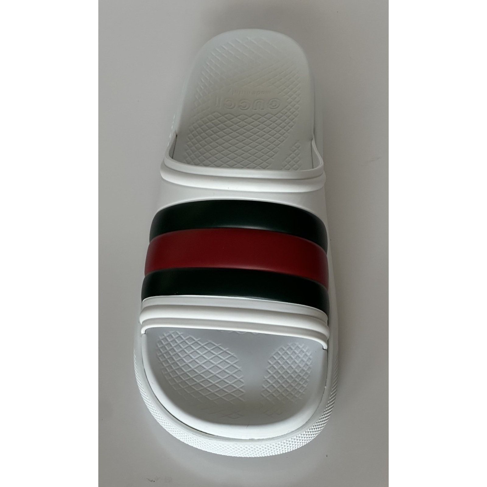Gucci Gucci Men’s Rubber White/Green/Red Sandals 11.5 US 780286 Size US 11.5 / EU 44-45 - 4 Thumbnail