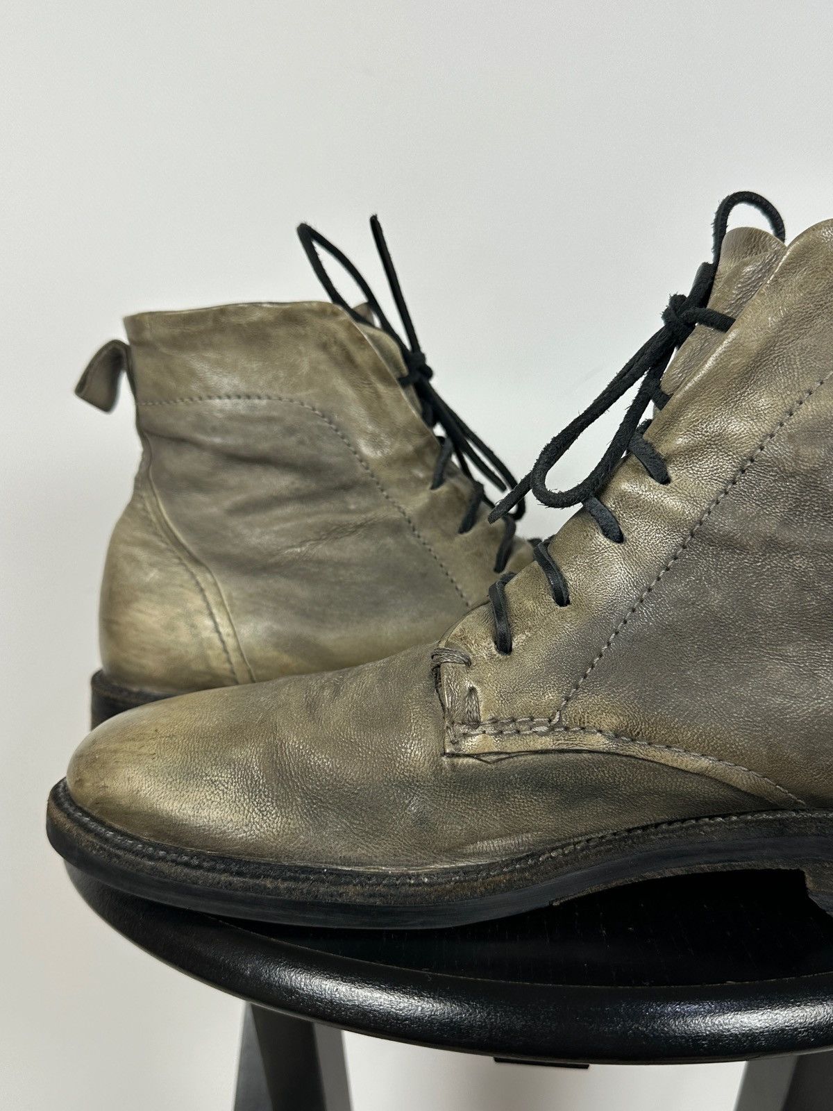 A.S.98 A.S.98 Distressed Leather Lace Up Ankle Boots Guidi Style Size US 10 / EU 43 - 20 Thumbnail