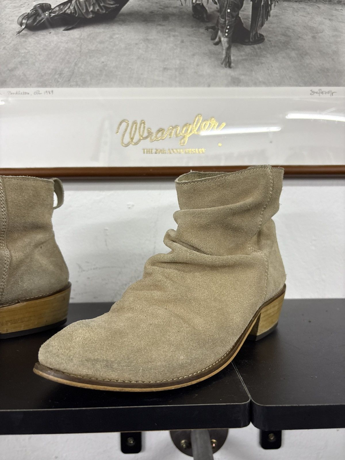 Hedi Slimane Leather Suede Morrison Sharpei Boots Slouch Size US 7.5 / EU 40-41 - 5 Thumbnail