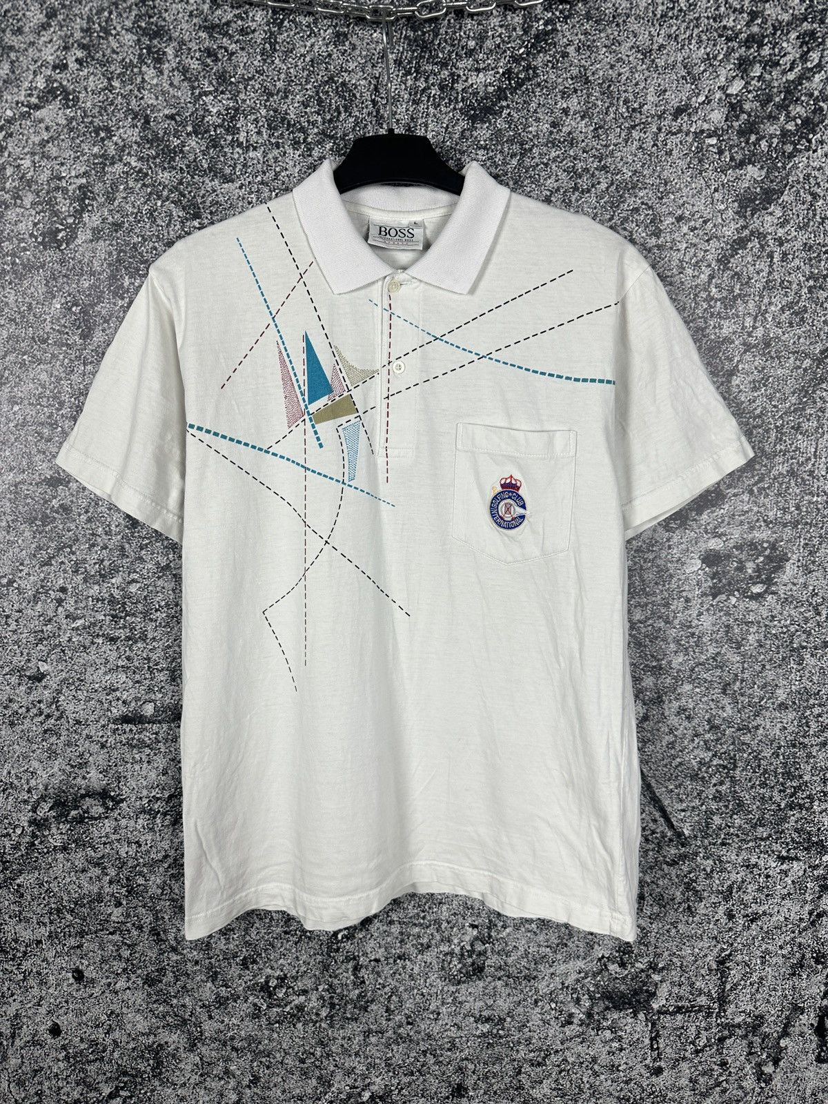 Hugo Boss BOSS Hugo Boss International Golfing Club Vintage Polo Shirt Size US L / EU 52-54 / 3 - 1 Thumbnail