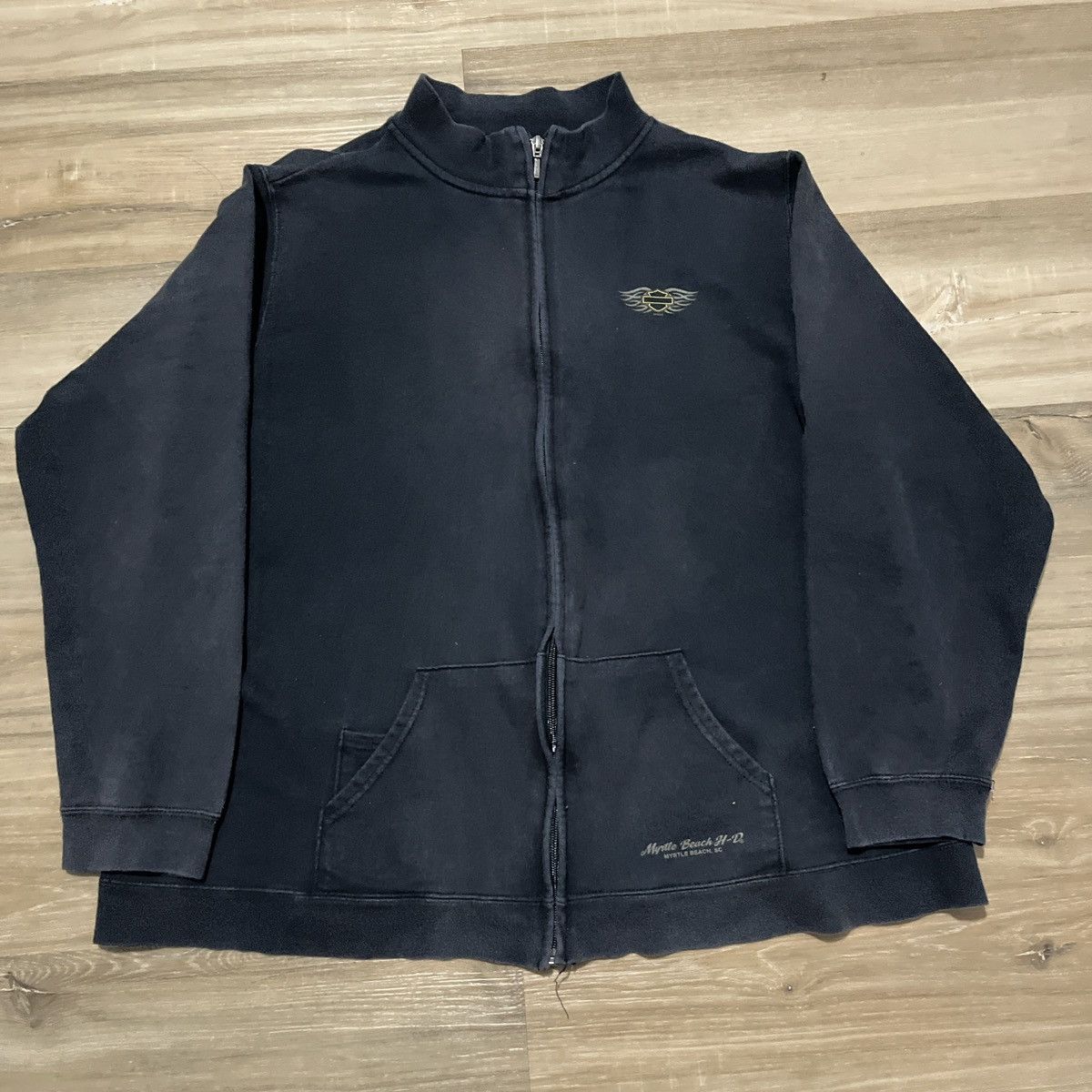 Harley Davidson × Vintage vintage y2k harley davidson zip up sweater Size US XL / EU 56 / 4 - 4 Thumbnail