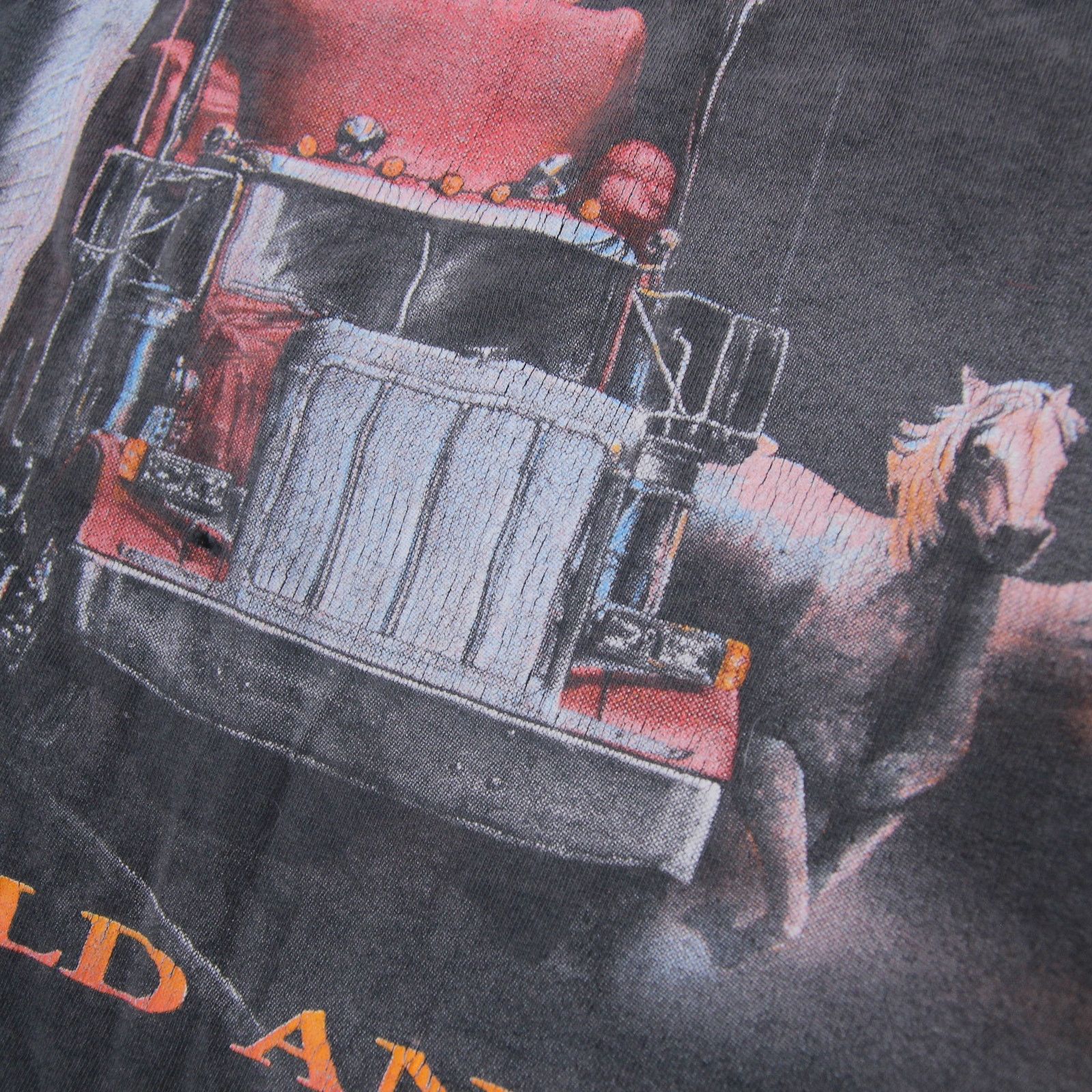 Vintage Vintage 3D Emblem "Wild and Free" Graphic T Shirt Size US XL / EU 56 / 4 - 4 Thumbnail