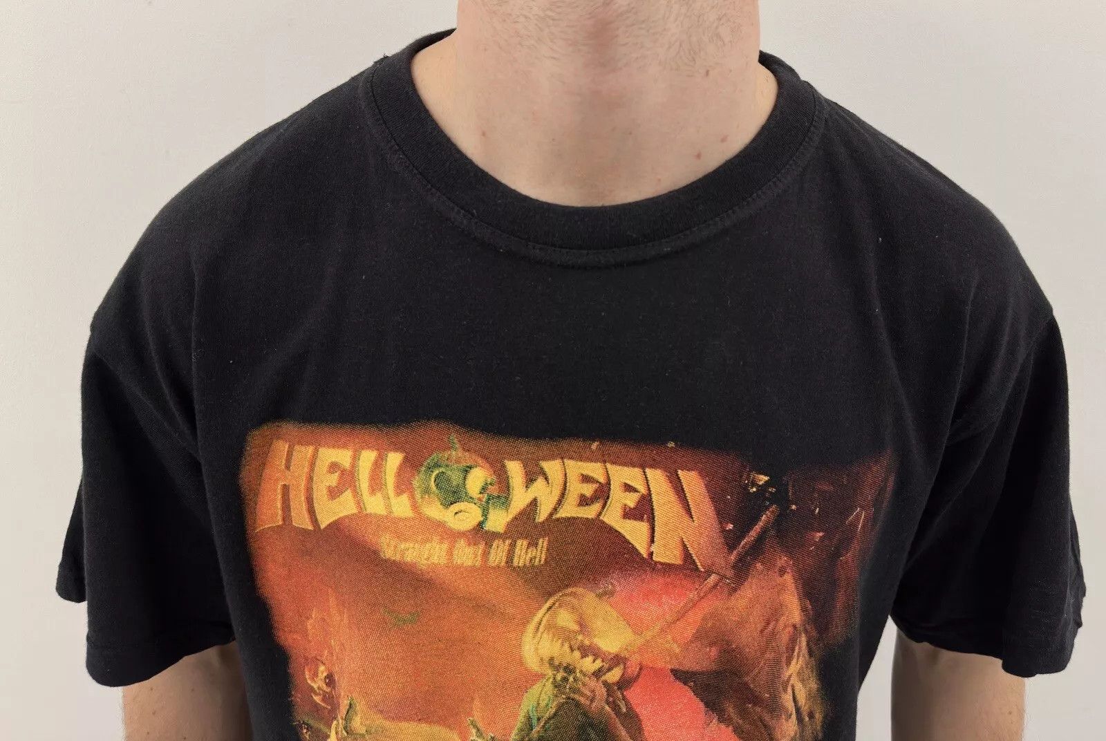 Vintage Vintage Helloween 1990s 90s SHIRT ROCK TOUR concert band Tee Size US XL / EU 56 / 4 - 3 Thumbnail