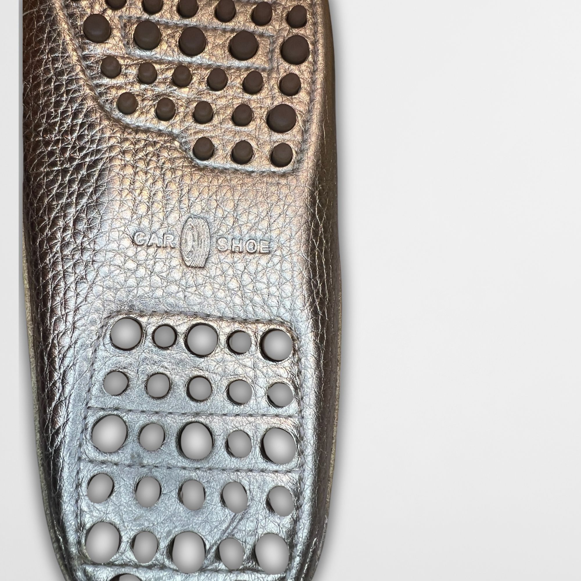 Car Shoe Gold Car Shoe Grained-Leather Driving Moccasins With Tassel Size US 7.5 / IT 37.5 - 6 Thumbnail