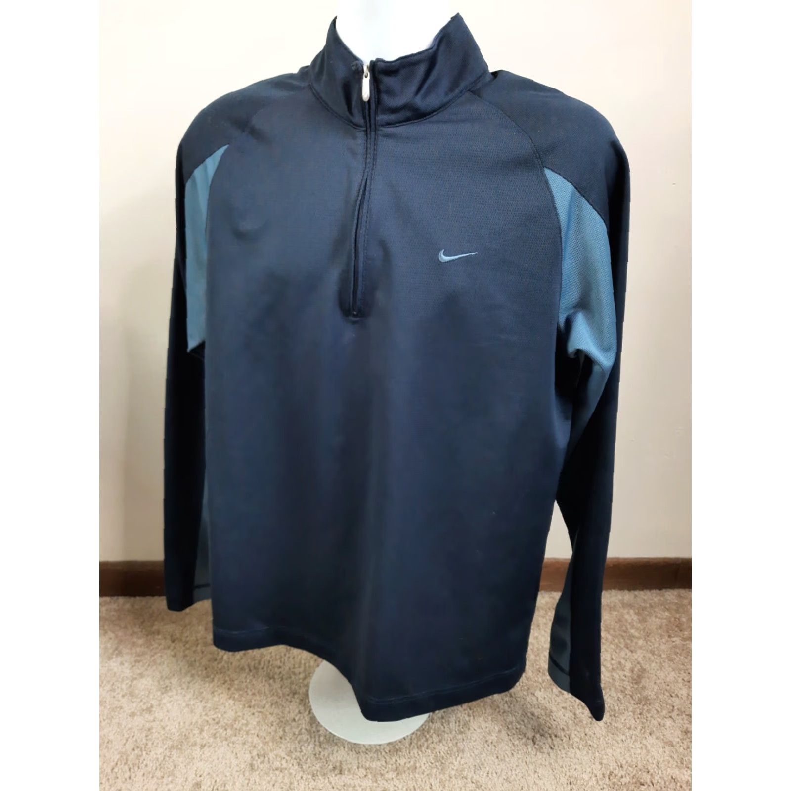 Nike Nike Dri-Fit Quarter Zip Pullover Mens Size Medium Blue 1/4 Zip Pullover Sweatshirt Regular Fit Sport Activewear Shirt Size US M / EU 48-50 / 2 - 4 Thumbnail