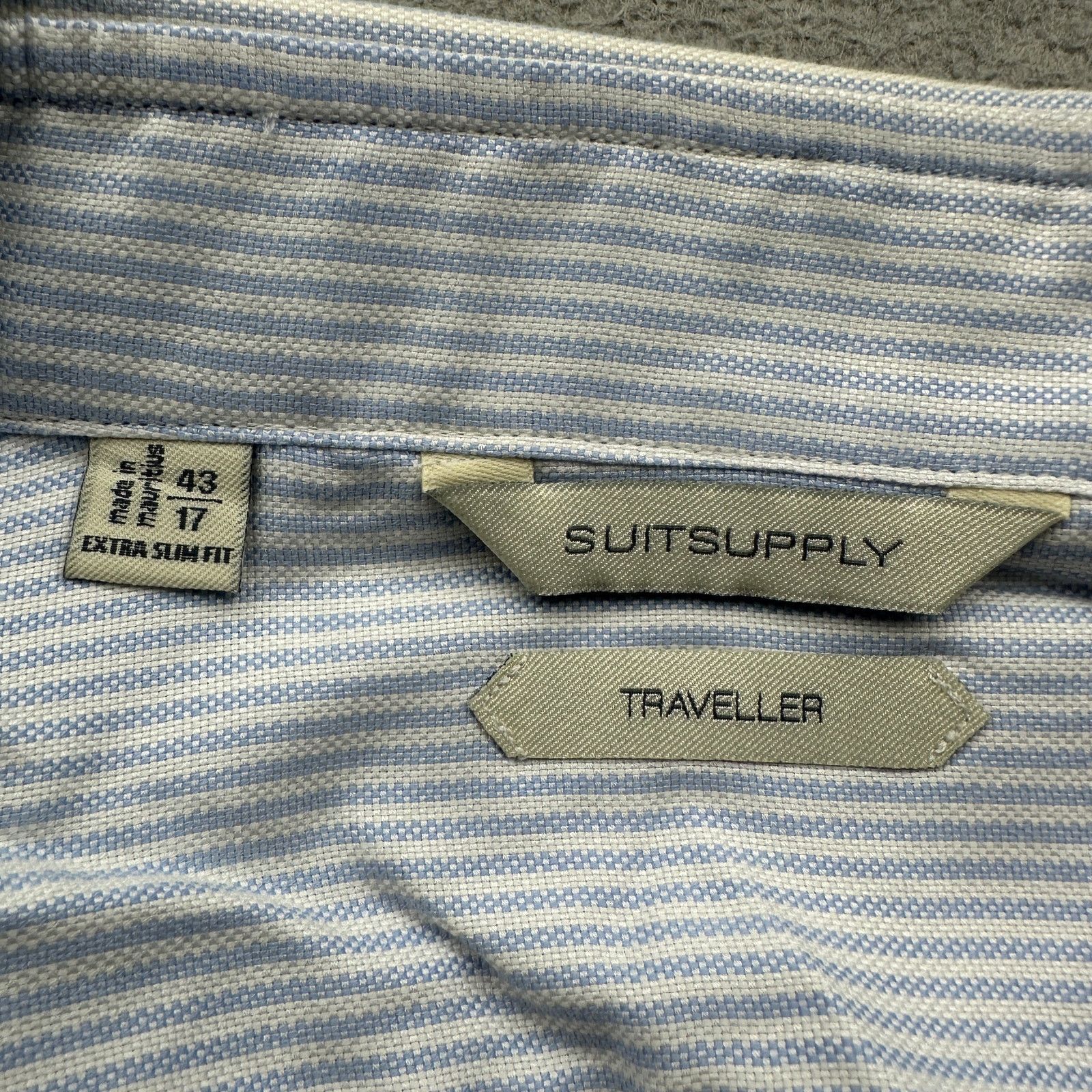 Suitsupply Suitsupply Traveller Extra Slim Fit Dress Shirt Men XL 17 43 Size US XL / EU 56 / 4 - 3 Thumbnail