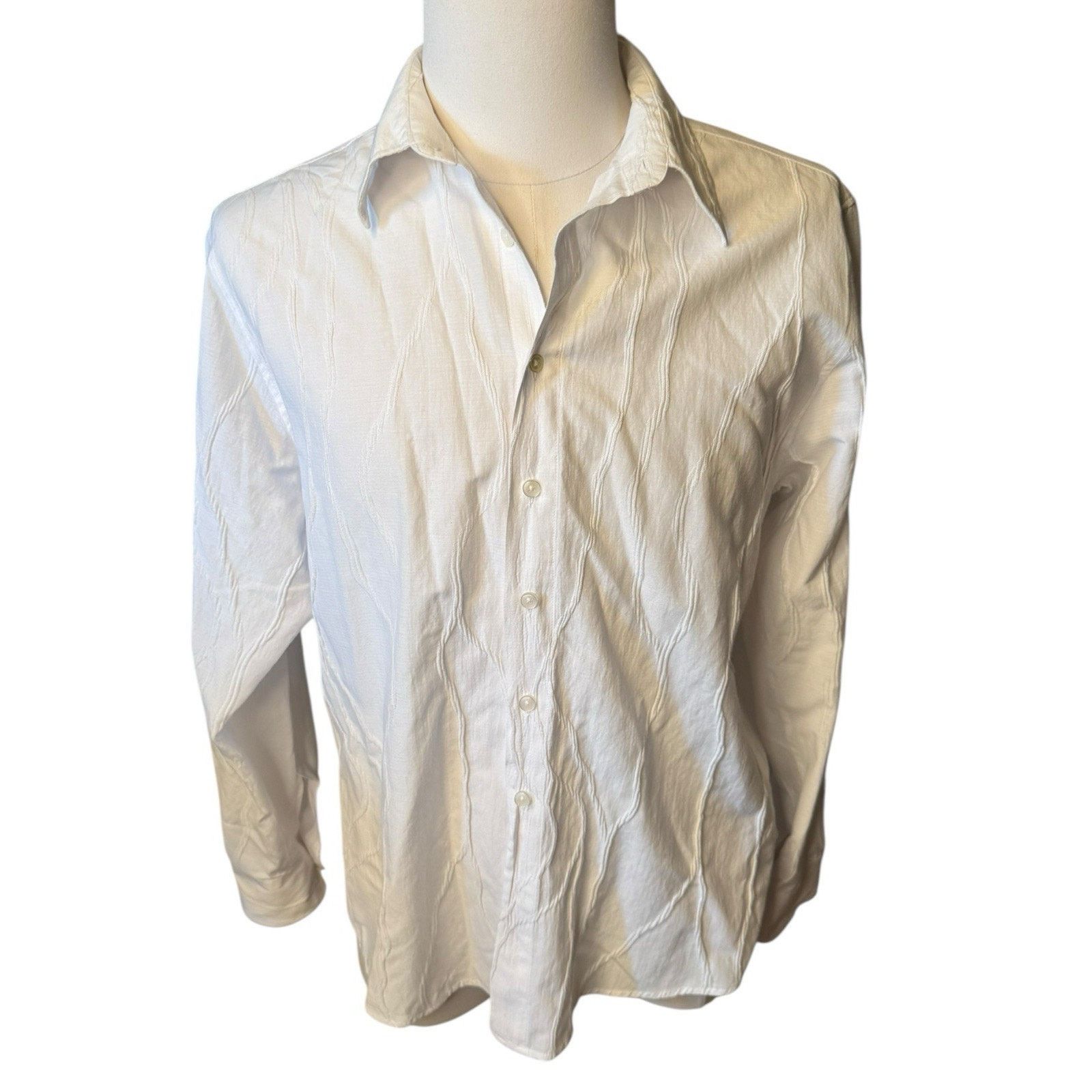 Haupt Haupt 41/42 16.5 White Relaxed Coastal Button Down Shirt Size US L / EU 52-54 / 3 - 1 Thumbnail
