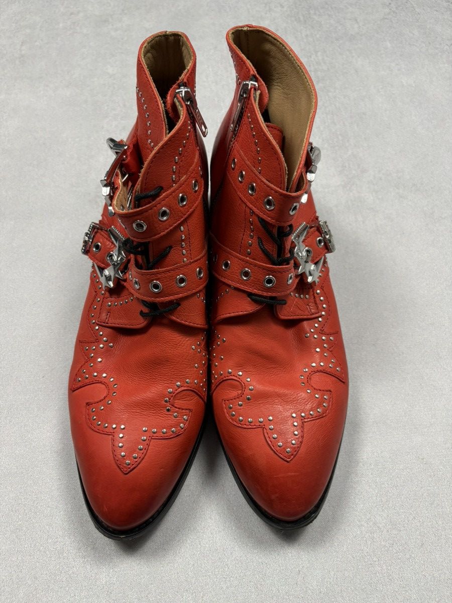 Other Air & Grace London Red Western Buckle Leather Boots 43 West Size US 10 / EU 43 - 2 Thumbnail