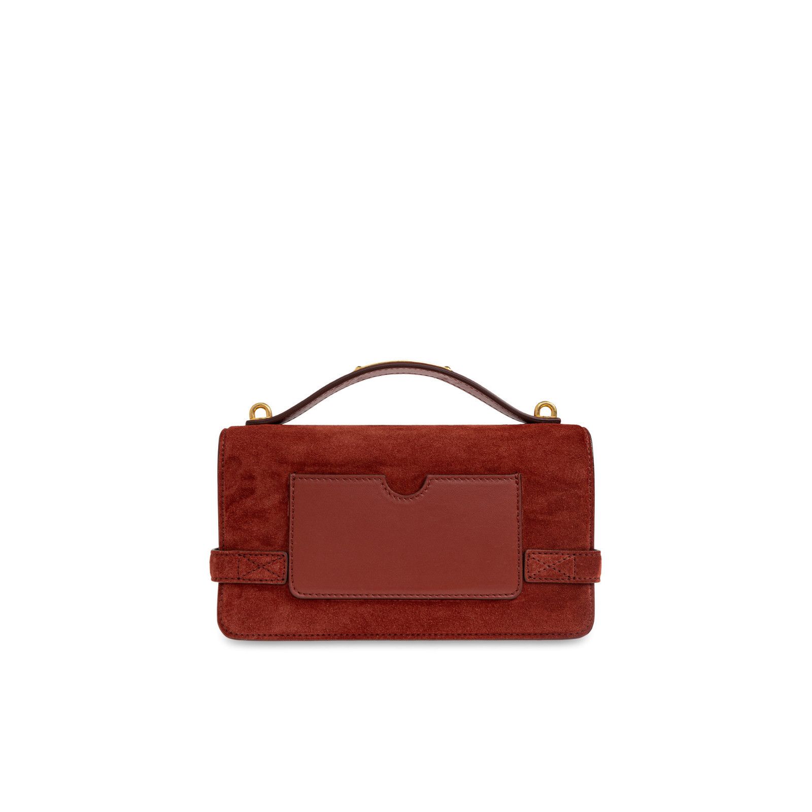 Balmain BALMAIN B-Buzz 24 Red Suede Shoulder Bag New & Authentic Size ONE SIZE - 2 Thumbnail