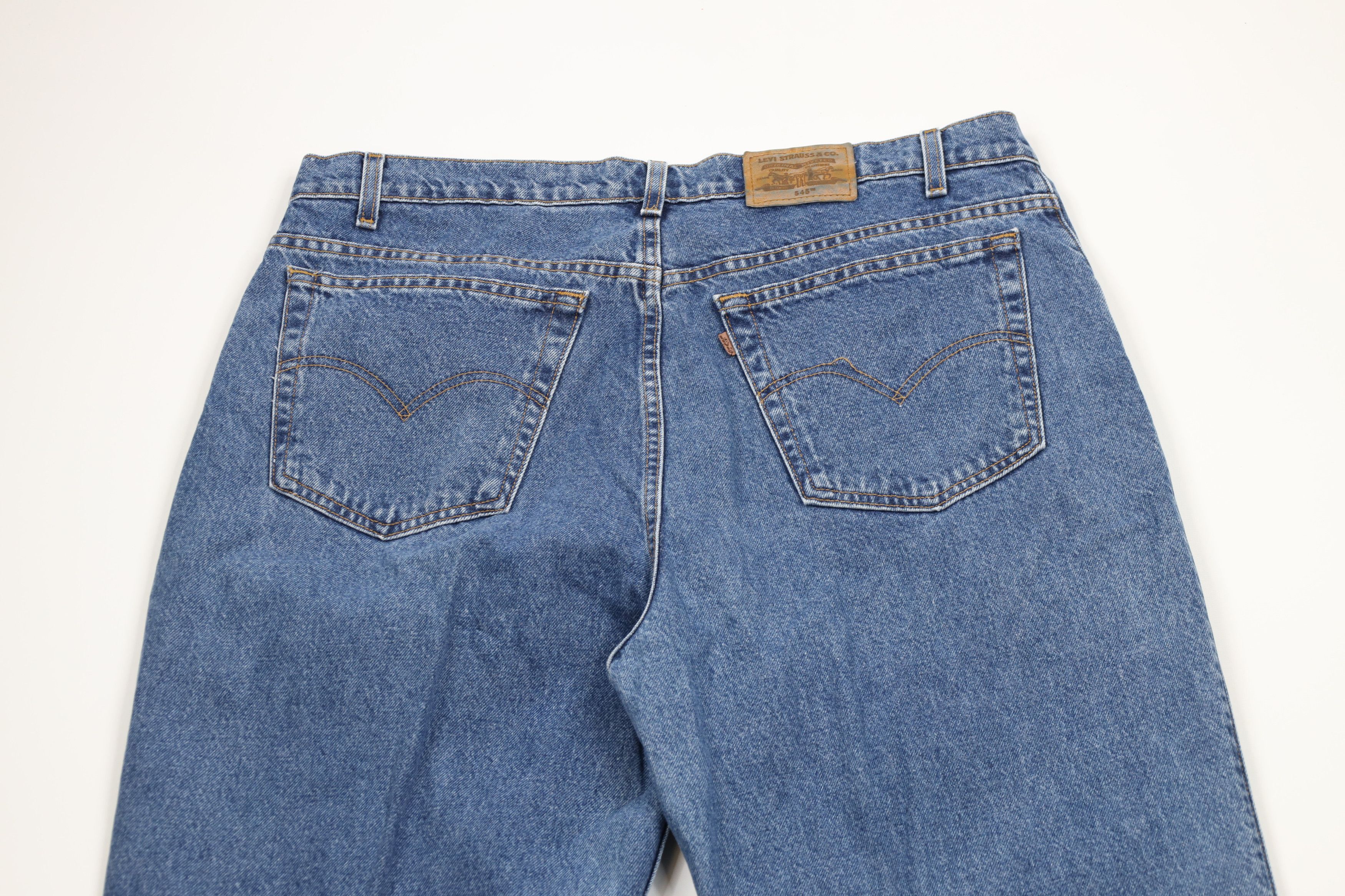 Levi's × Vintage Vintage 90s Levis 545 Loose Fit Tapered Leg Denim Jeans Blue Size US 38 / EU 54 - 11 Thumbnail
