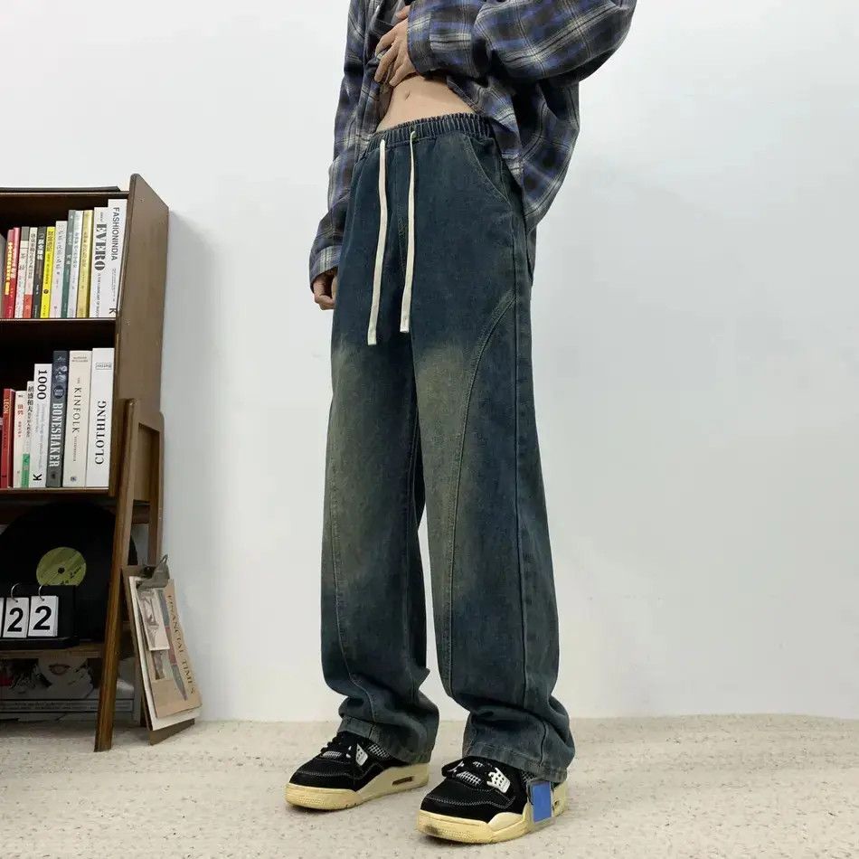 Japanese Brand Retro straight leg wide leg slightly flared jeans Size US 32 / EU 48 - 2 Thumbnail