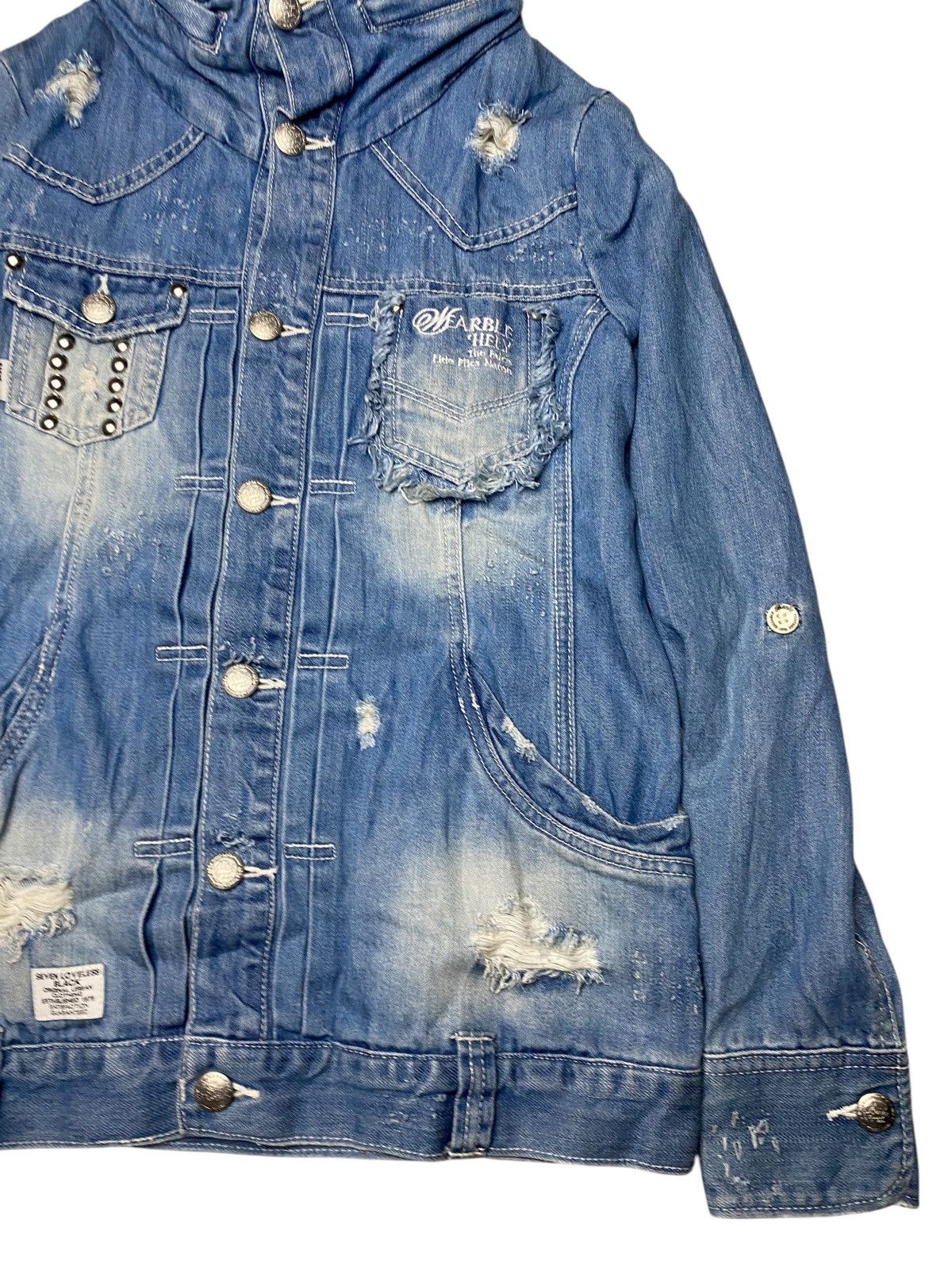 If Six Was Nine 2000's Back Number Bono Cyber Poem Denim Jacket Size US M / EU 48-50 / 2 - 8 Thumbnail