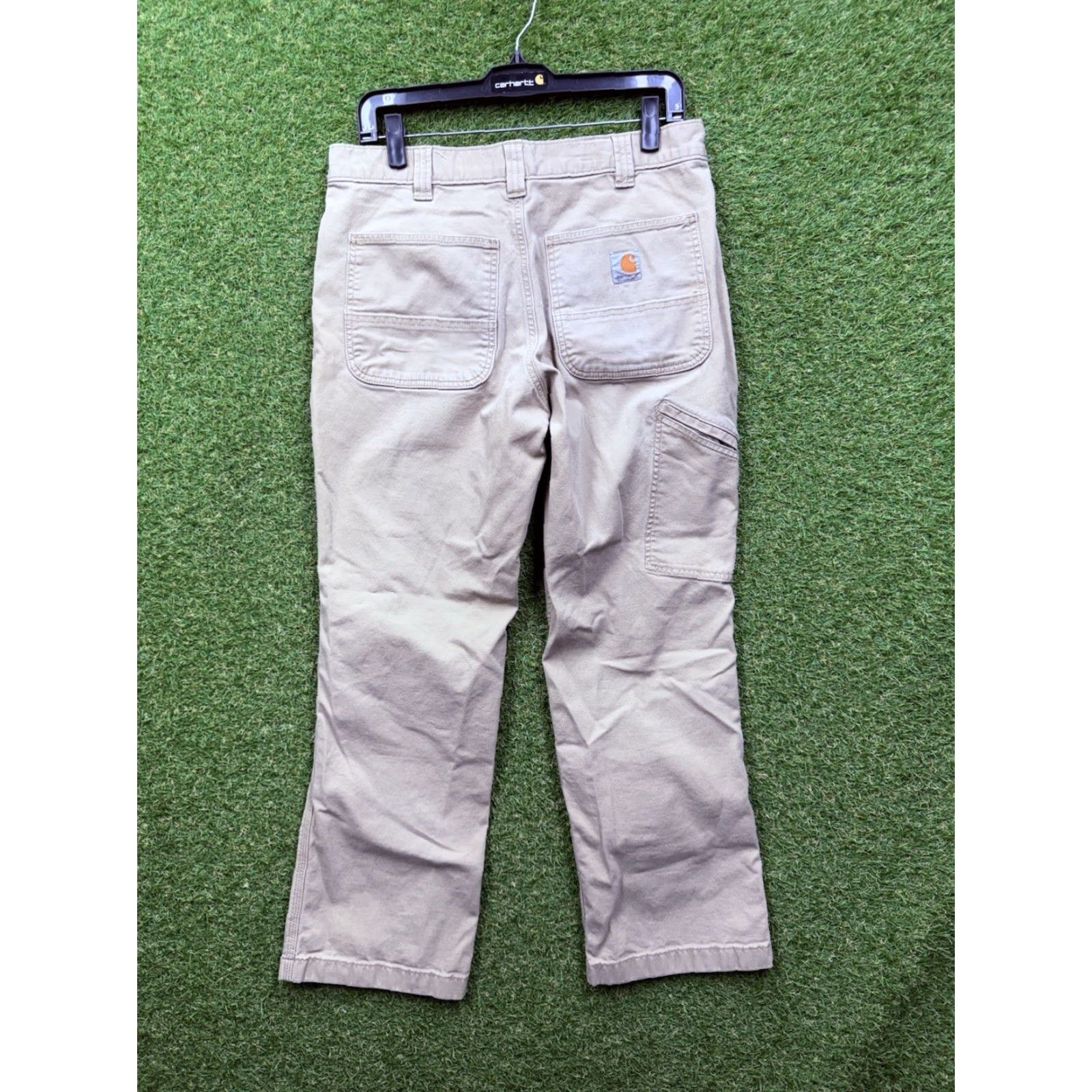 Carhartt VINTAGE Carhartt Pants Mens 32x30 Relaxed Fit Khaki Cotton Duck Workwear 102291 253 Size US 32 / EU 48 - 6 Thumbnail