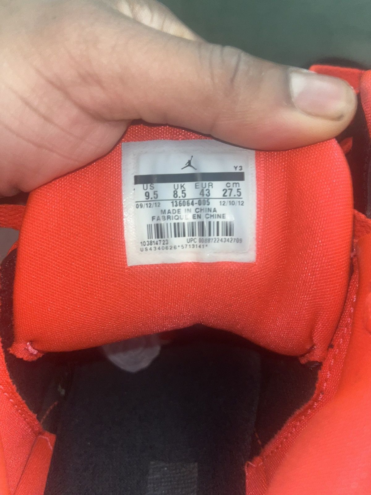 Jordan Brand 2012 Crimson 3’s 9.5 Size US 9.5 / EU 42-43 - 3 Thumbnail