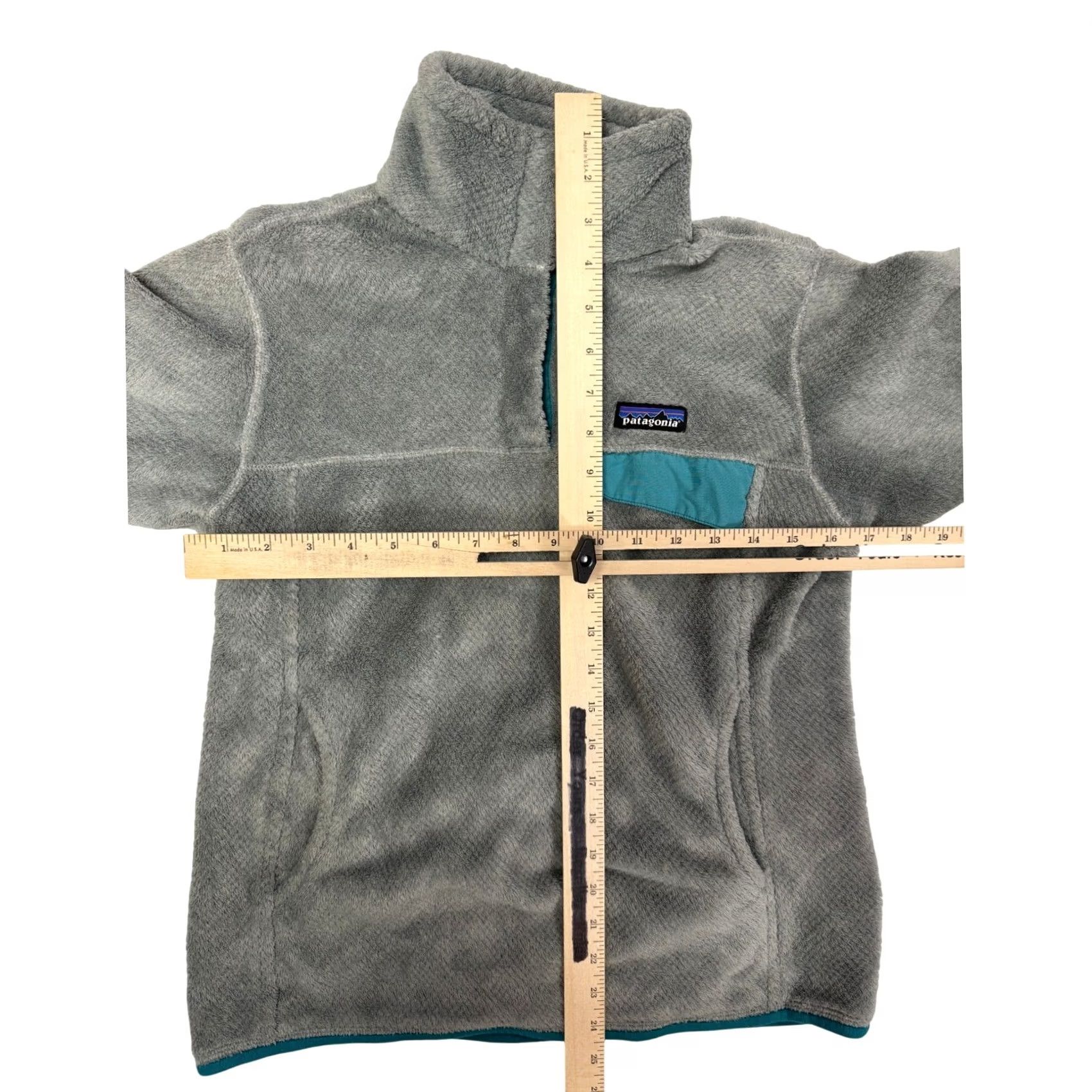 Patagonia Patagonia Re-Tool Snap-T Pullover Fleece Grey Teal Womens Medium Size M / US 6-8 / IT 42-44 - 2 Thumbnail