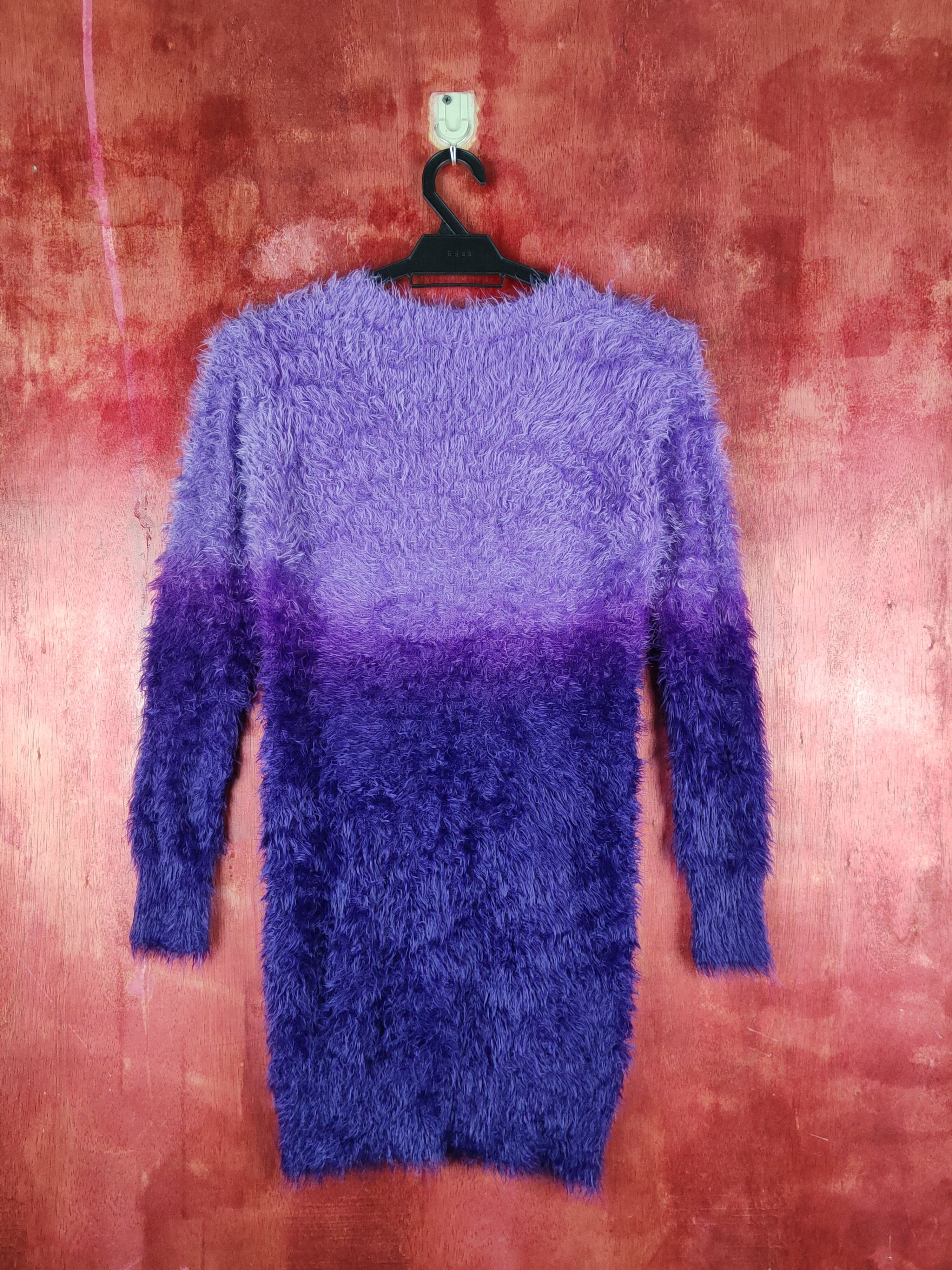 Homespun Knitwear × Japanese Brand Japanese Brand Purple Shag Shaggy Fur Mohair Knitwear #S1950 Size S / US 4 / IT 40 - 7 Thumbnail