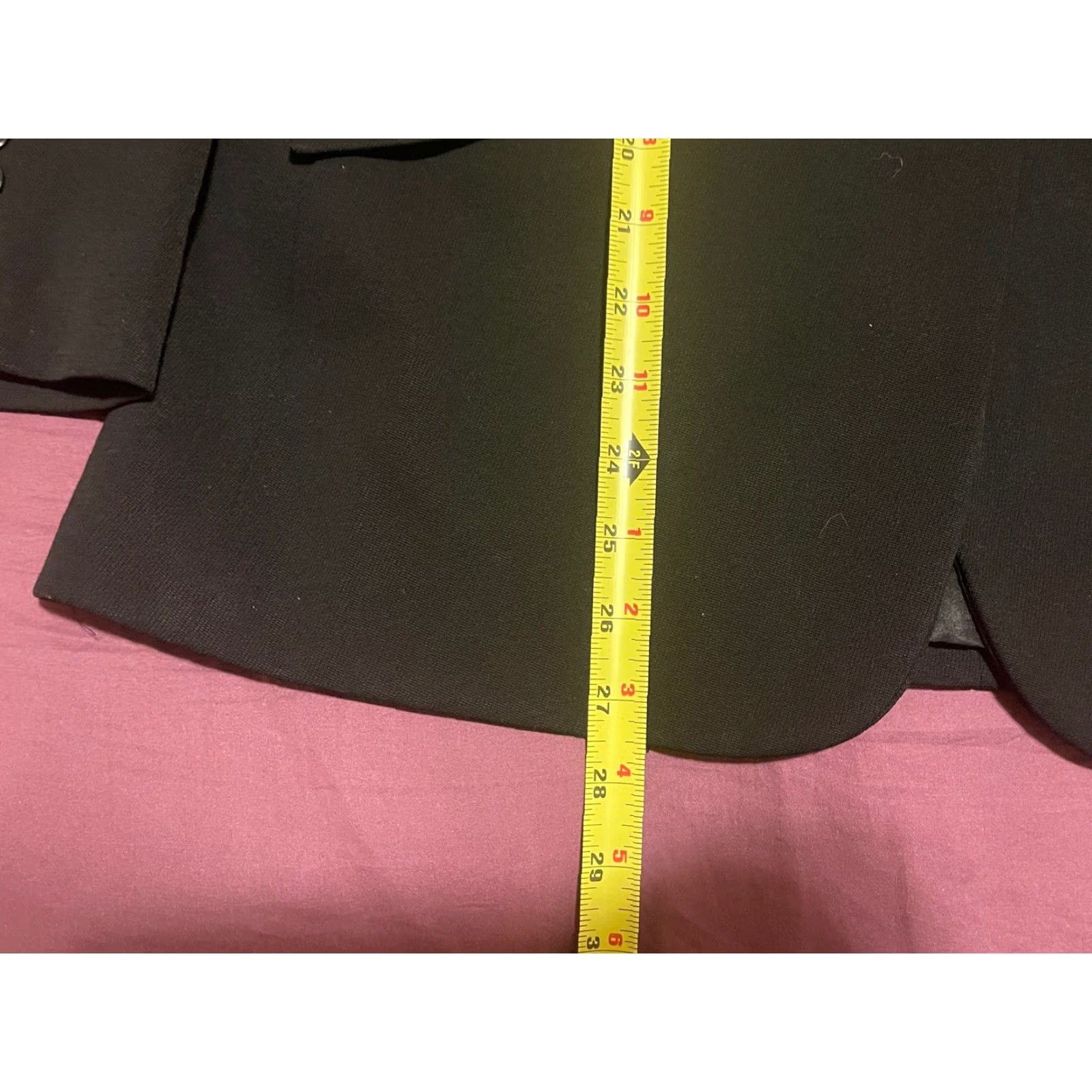 Ralph Lauren Lauren Ralph Lauren Blazer Wool Blend 4-Button Front Mid-Length Herringbone Black Petite 10P Women Size L / US 10 / IT 46 - 5 Thumbnail