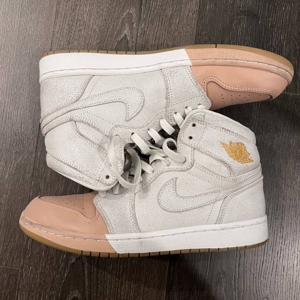 Jordan Brand Nike Retro High-Top Air Jordan 1 Dipped Toe Sneakers - gray Size US 10 / IT 40 - 2 Thumbnail