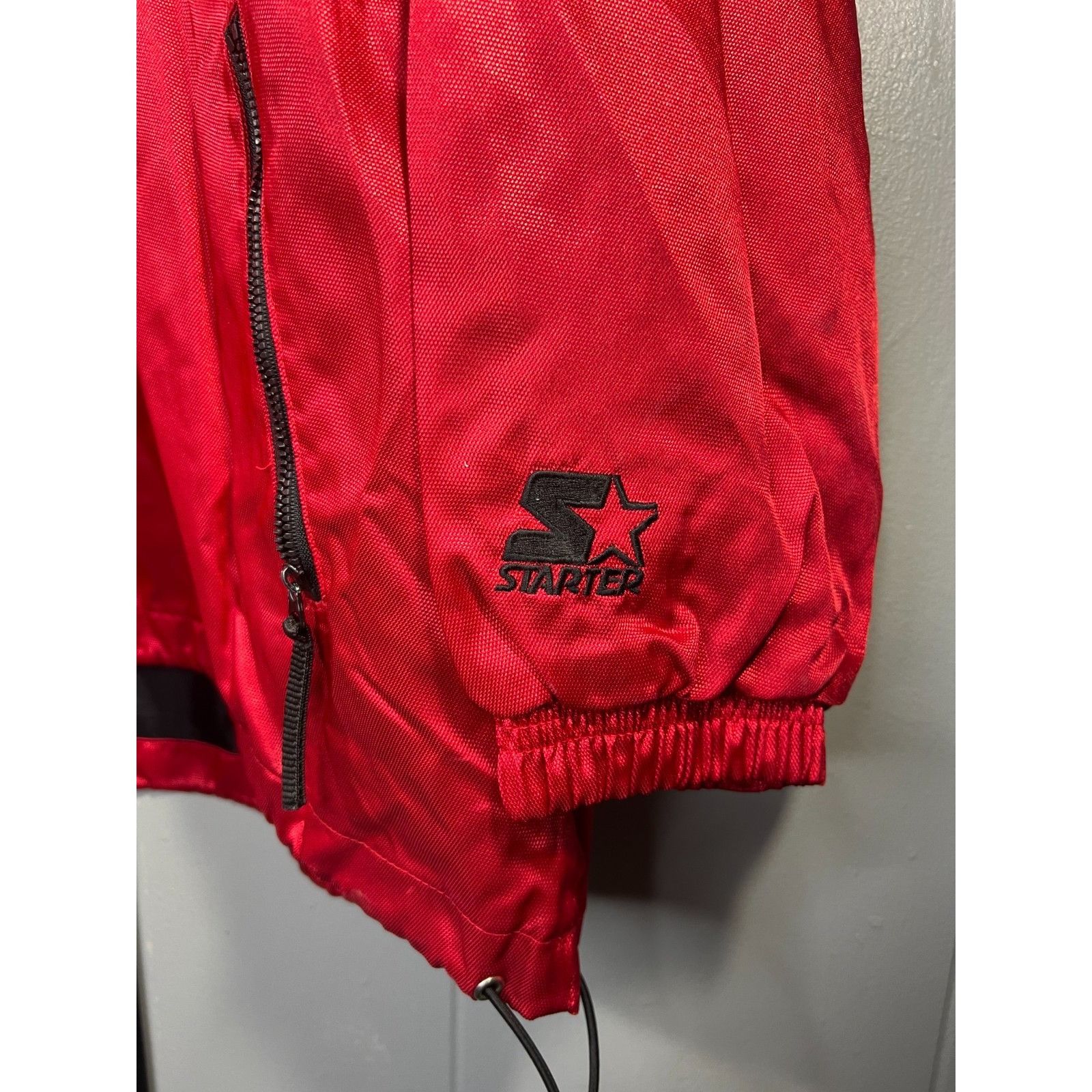Starter Vintage Starter Men’s LG Red Black Half-Zip Pullover Windbre Size US L / EU 52-54 / 3 - 3 Thumbnail